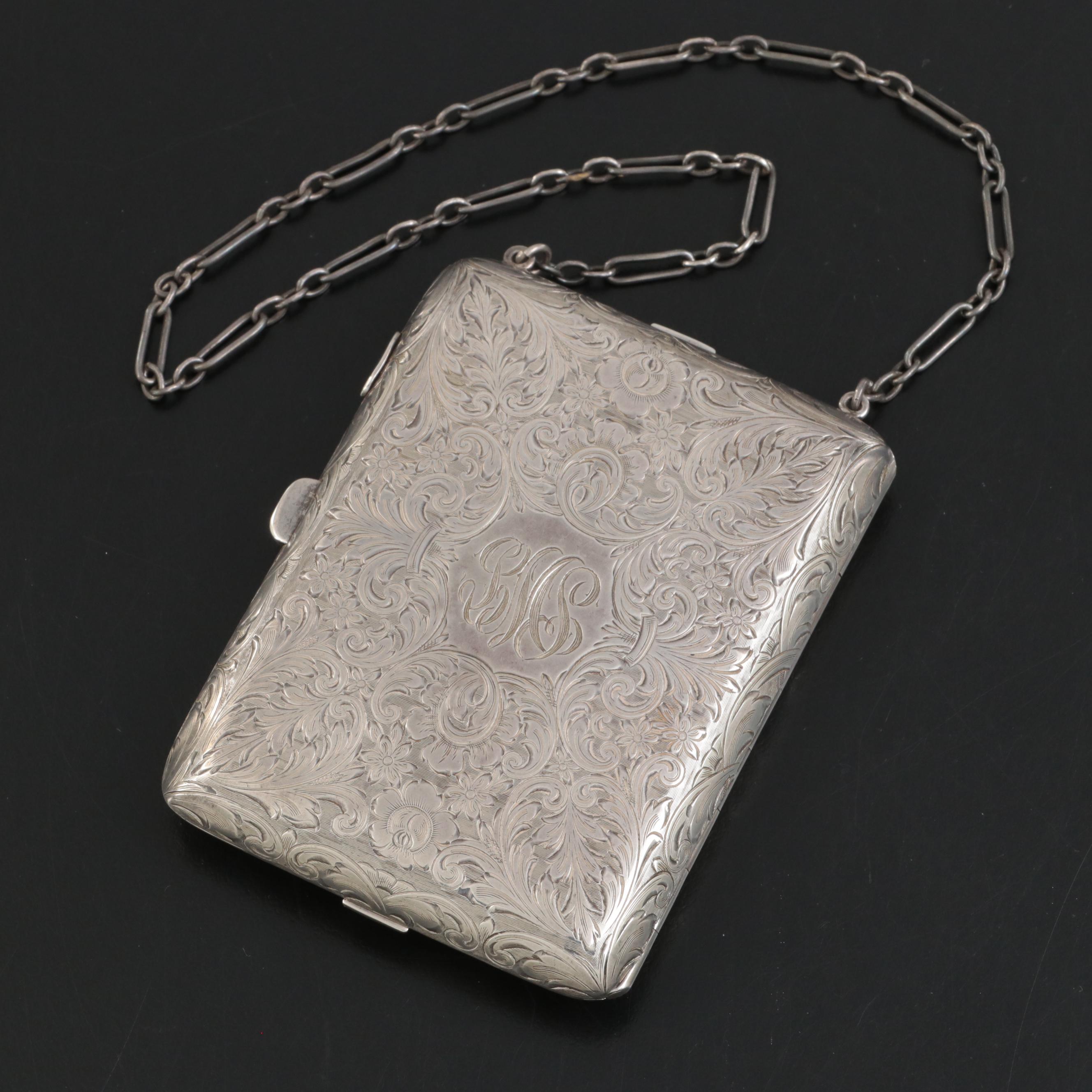 The Thomae Co. Sterling Silver Mirrored Powder Compact, Early to Mid-20th C.