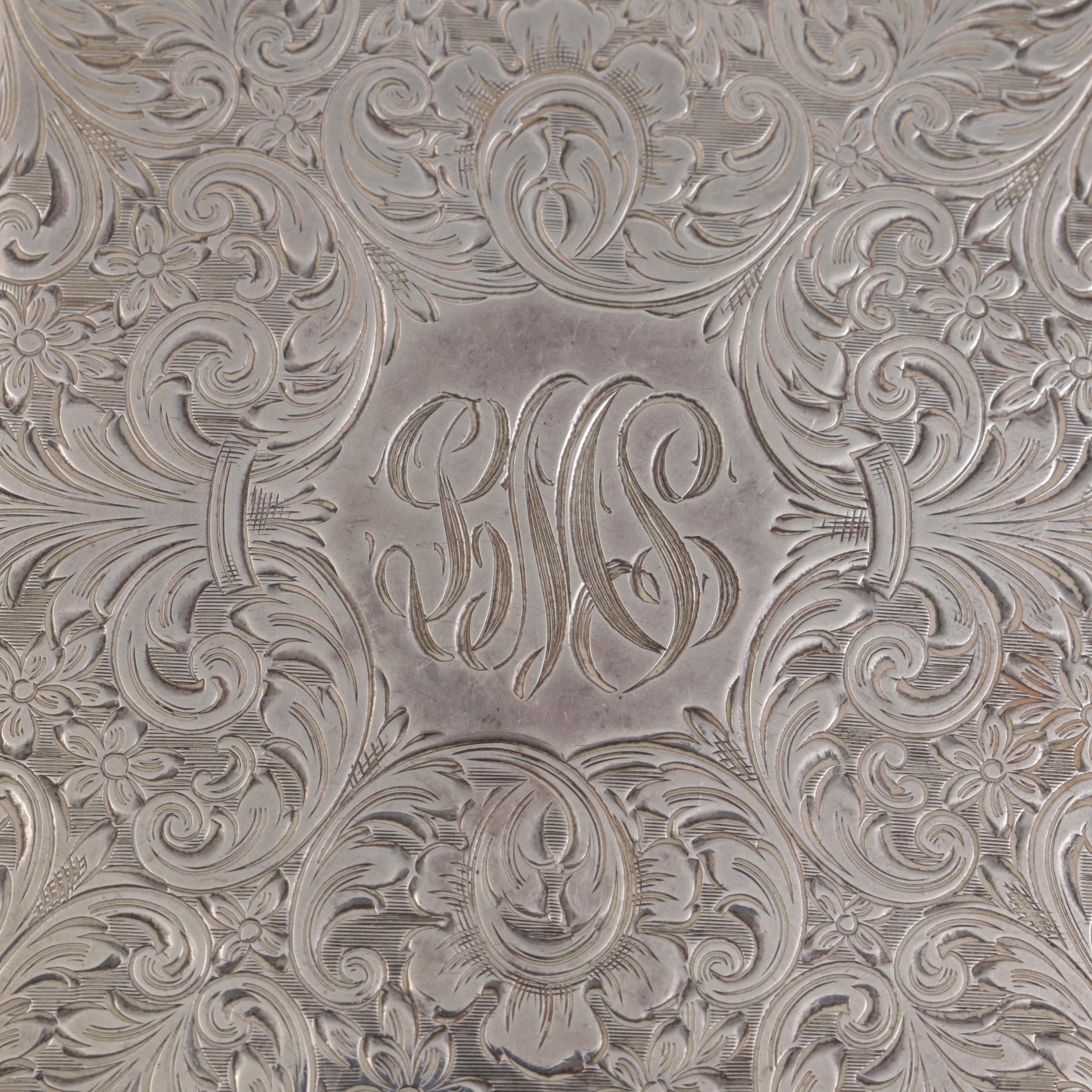 The Thomae Co. Sterling Silver Mirrored Powder Compact, Early to Mid-20th C.