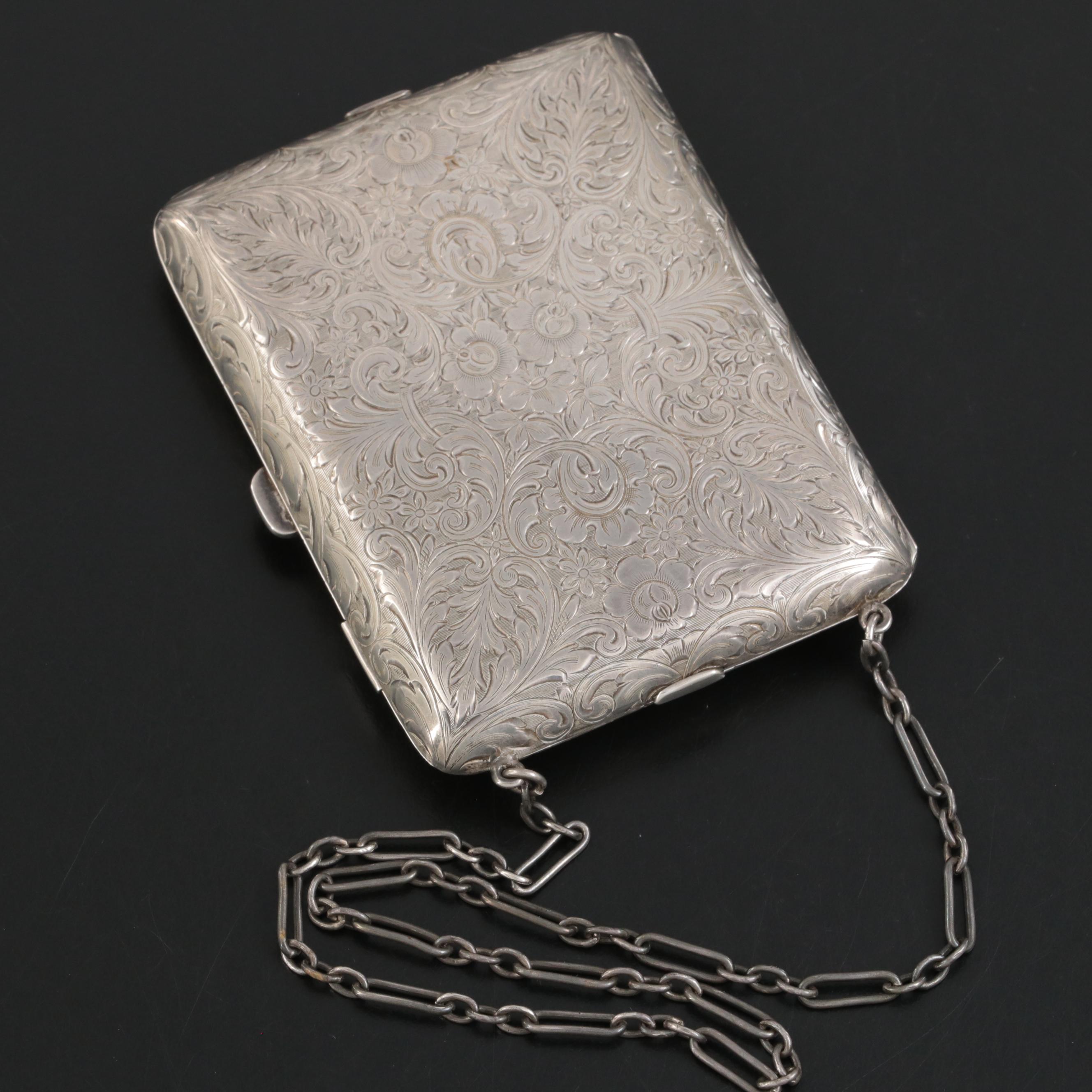 The Thomae Co. Sterling Silver Mirrored Powder Compact, Early to Mid-20th C.