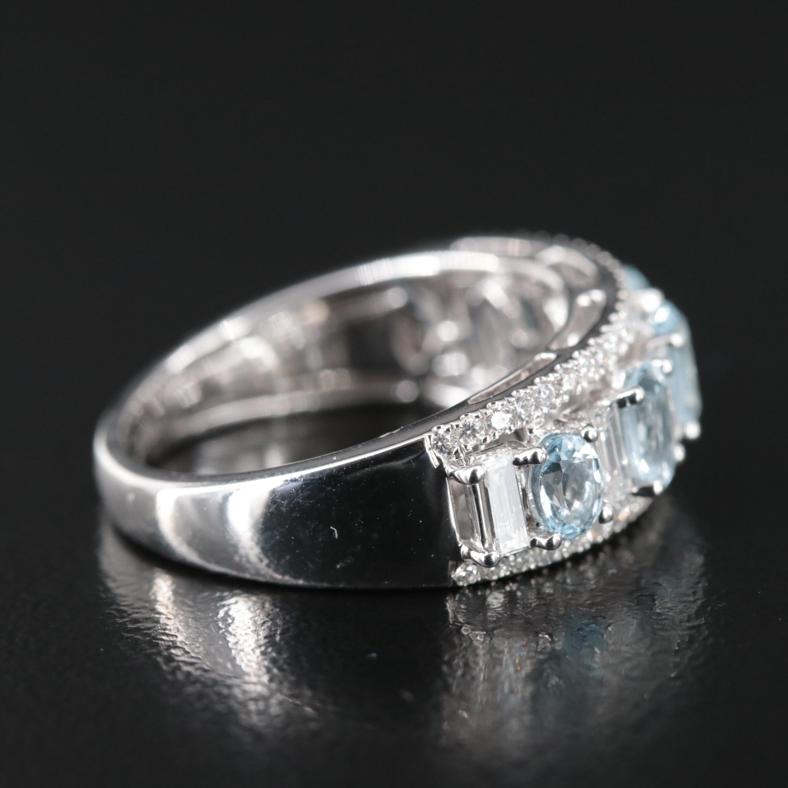 EFFY 14K Aquamarine and Diamond Ring