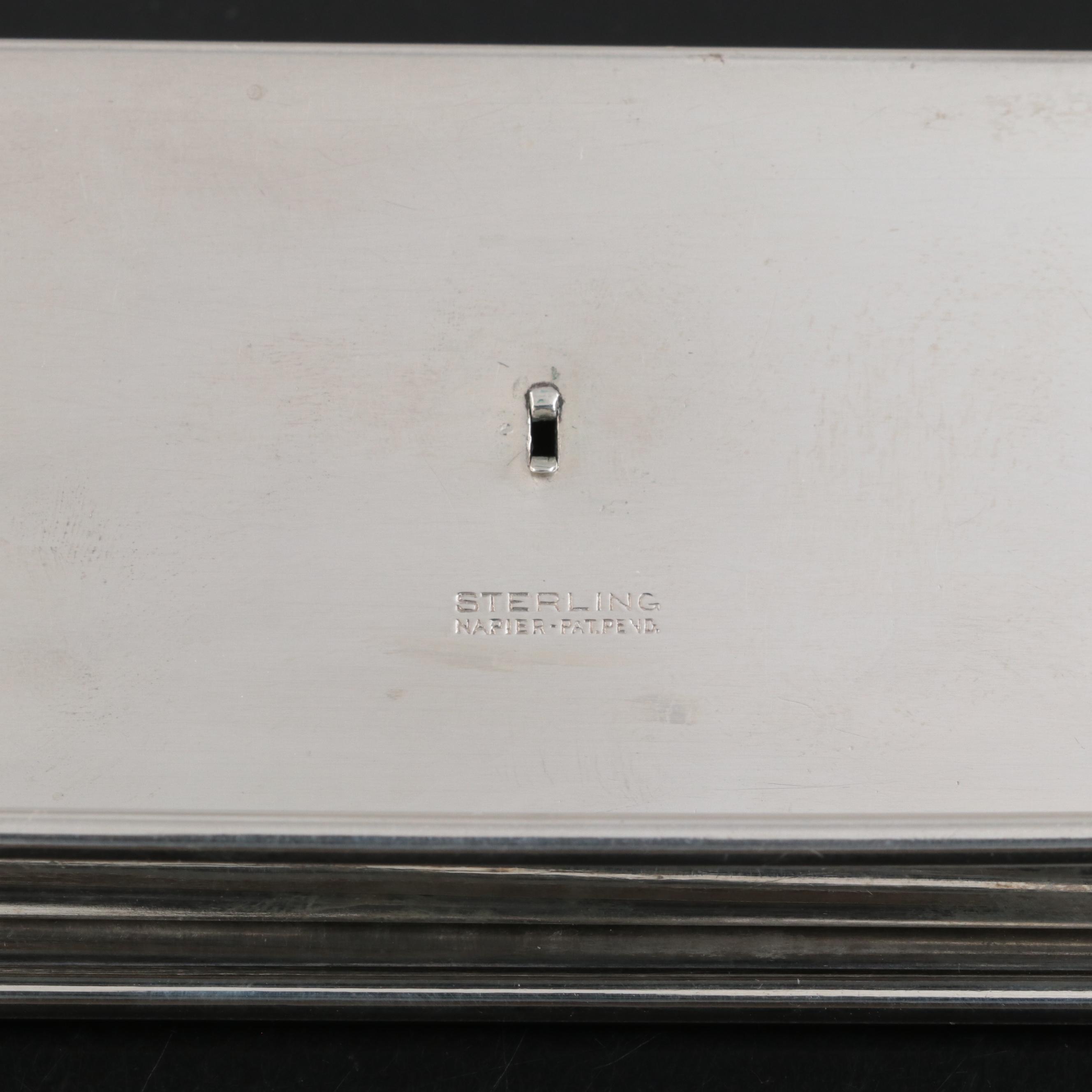 Napier Co. Sterling Silver Stamp Box