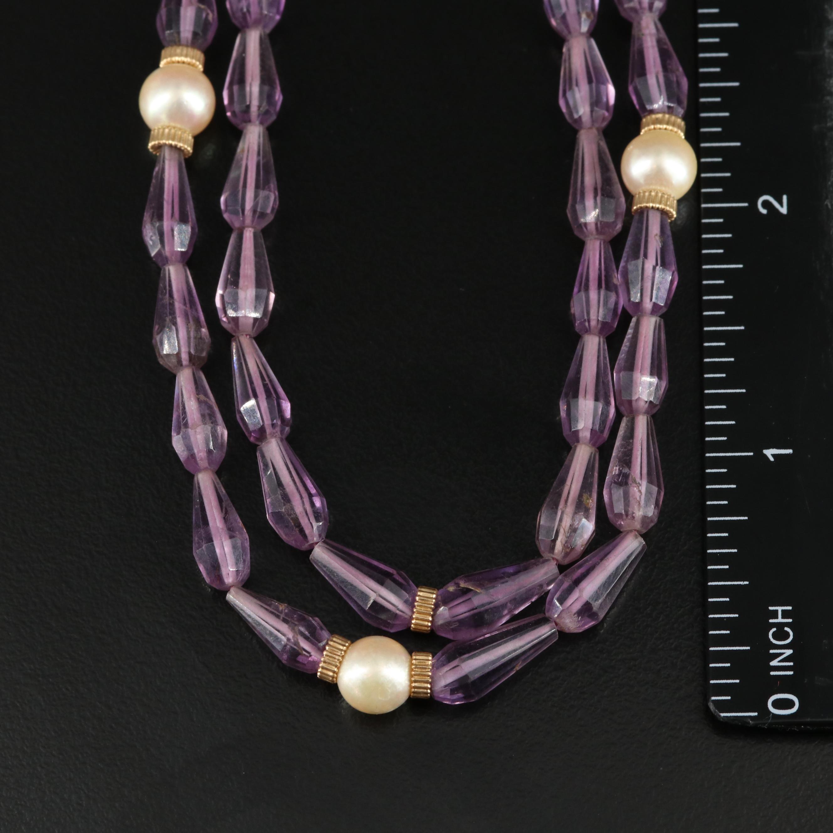 Pearl and Amethyst Necklace Collection