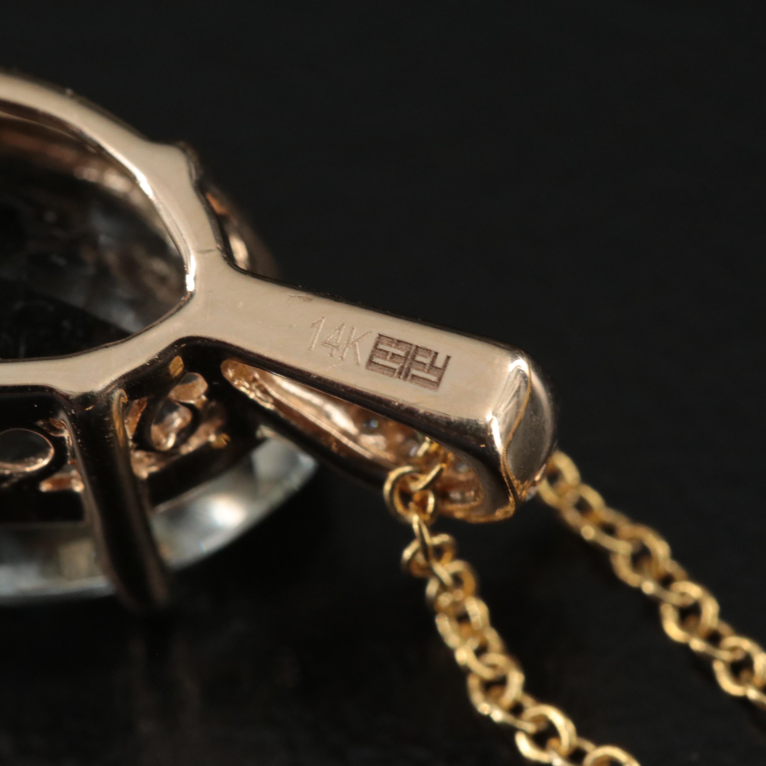 EFFY 14K Prasiolite and Diamond Pendant Necklace