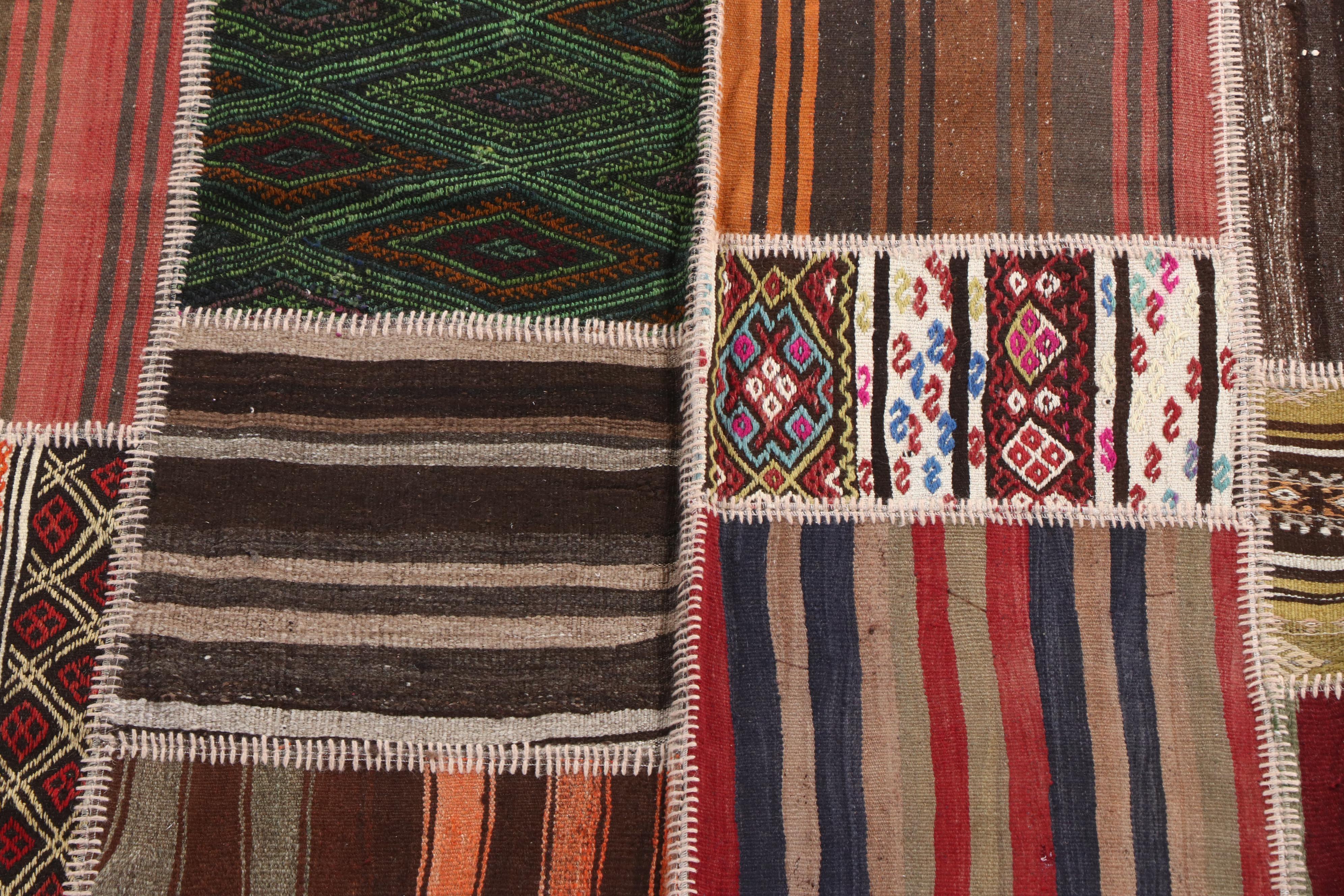 9'10 x 13'2 Handmade Turkish Pieced Patchwork Room Sized Rug