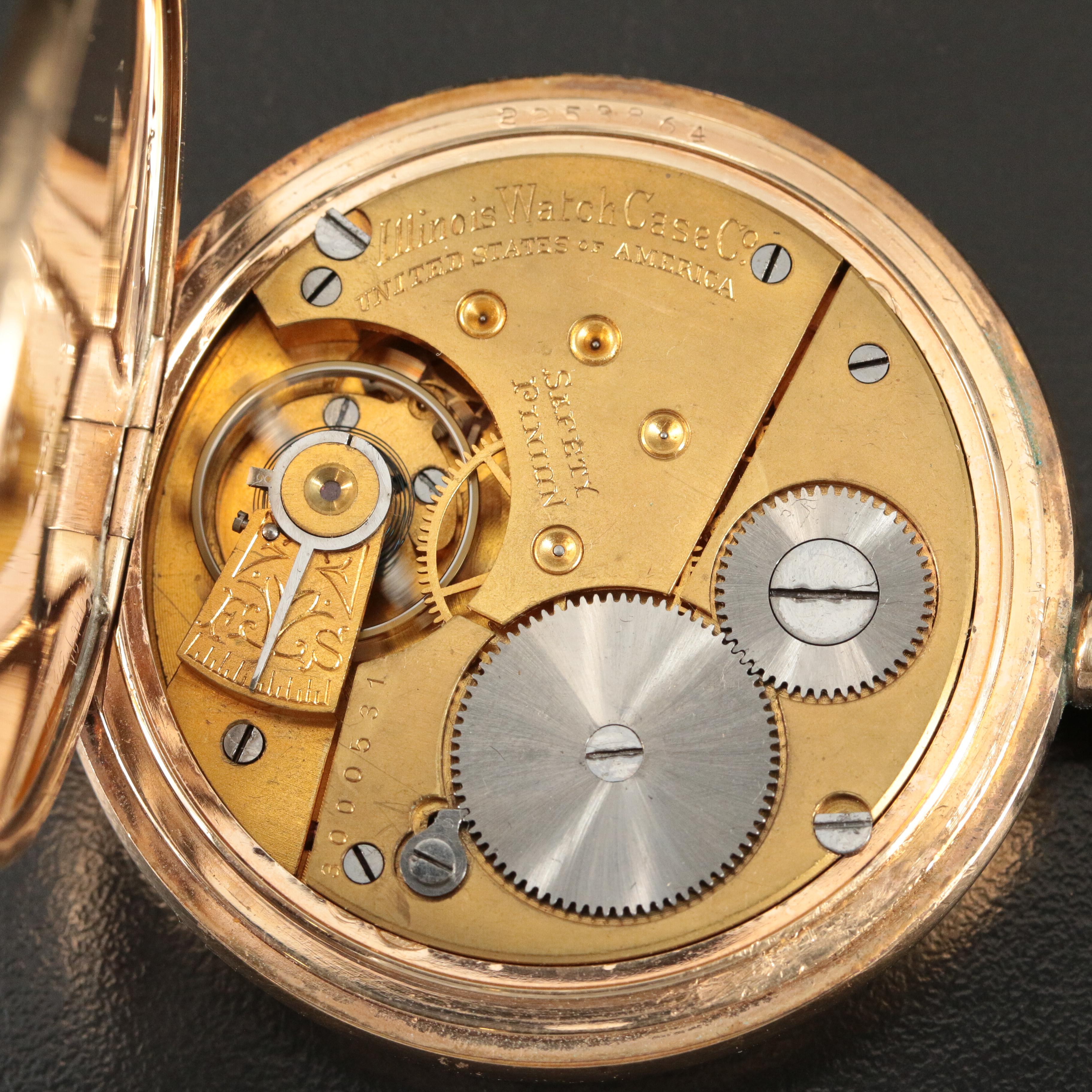 Illinois Watch Case Company Hunting Case Pocket Watch