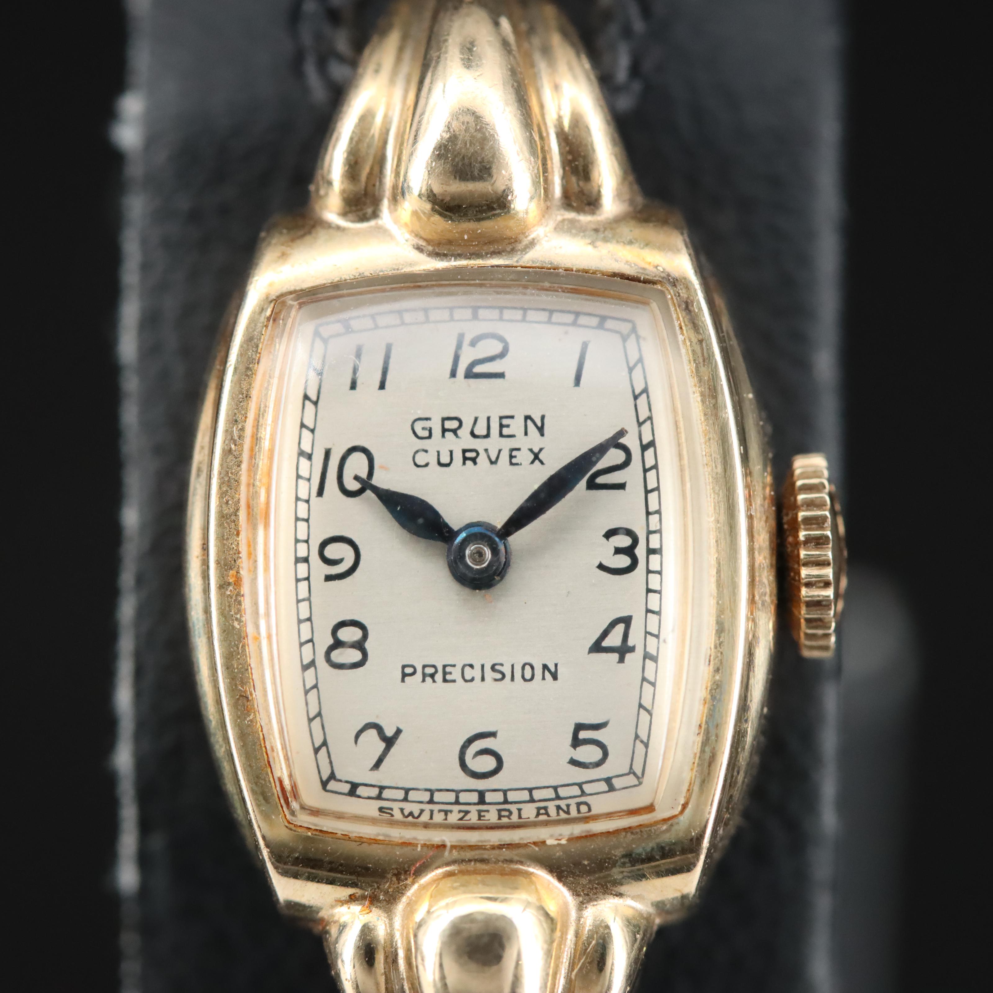 Gruen Gold-Filled Curvex Precision Watch