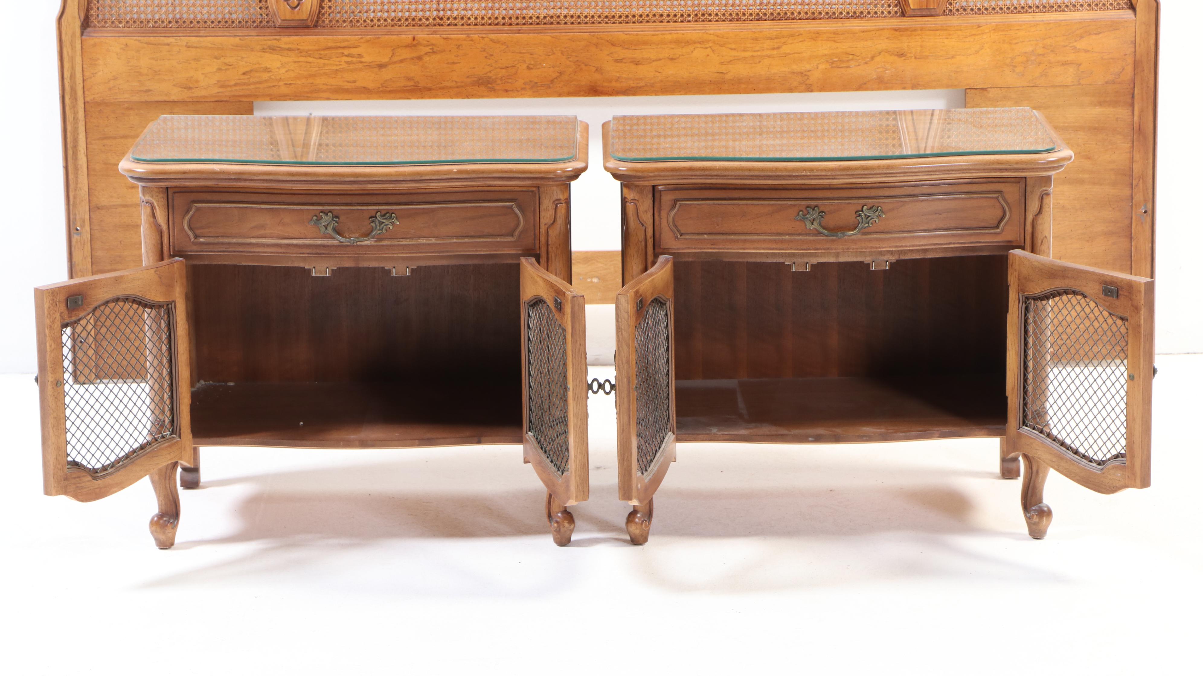 Thomasville French Provincial Style King Headboard and Nightstands