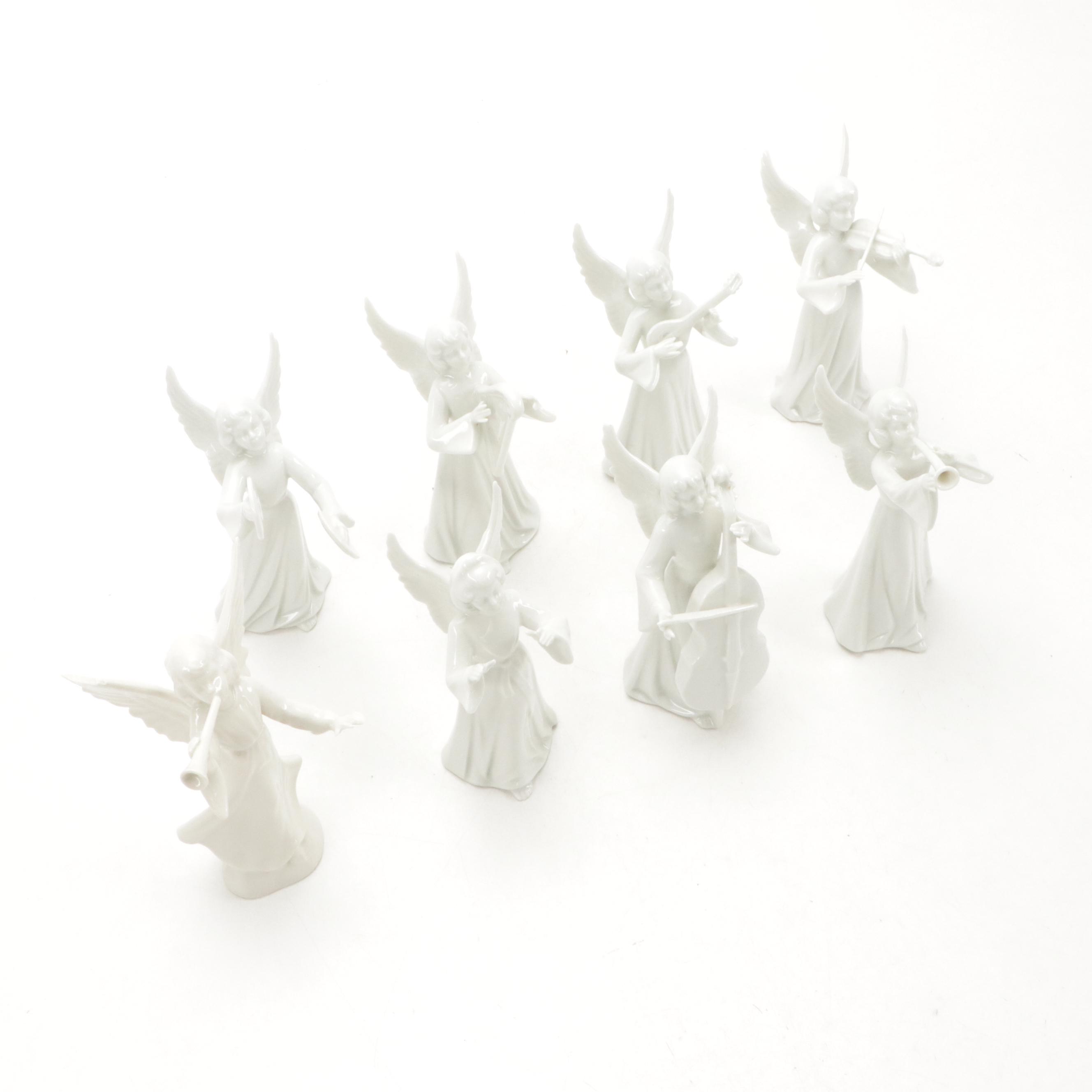 Dresden "Angel Musicians" Porcelain Figurines, Mid to Late 20th Century