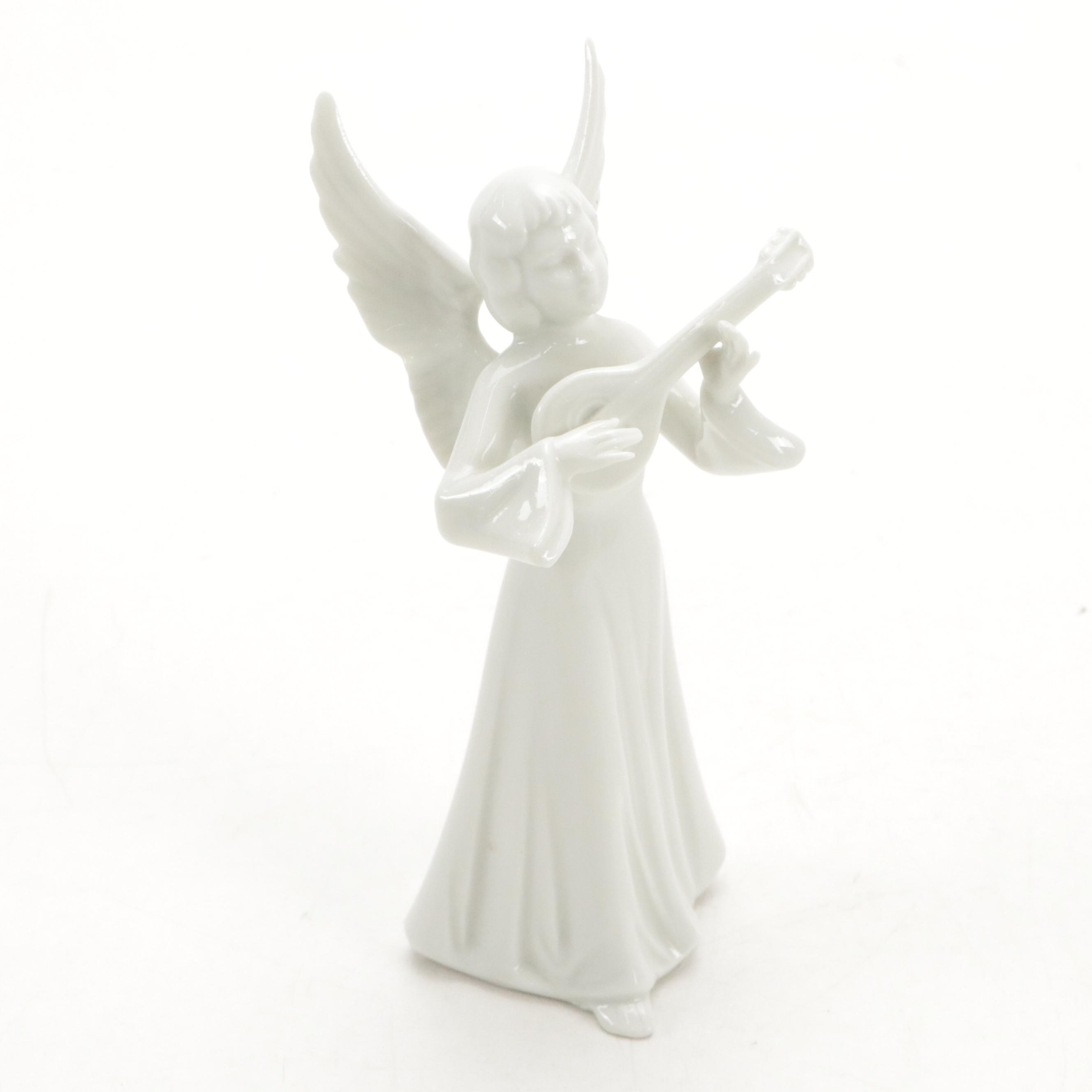 Dresden "Angel Musicians" Porcelain Figurines, Mid to Late 20th Century