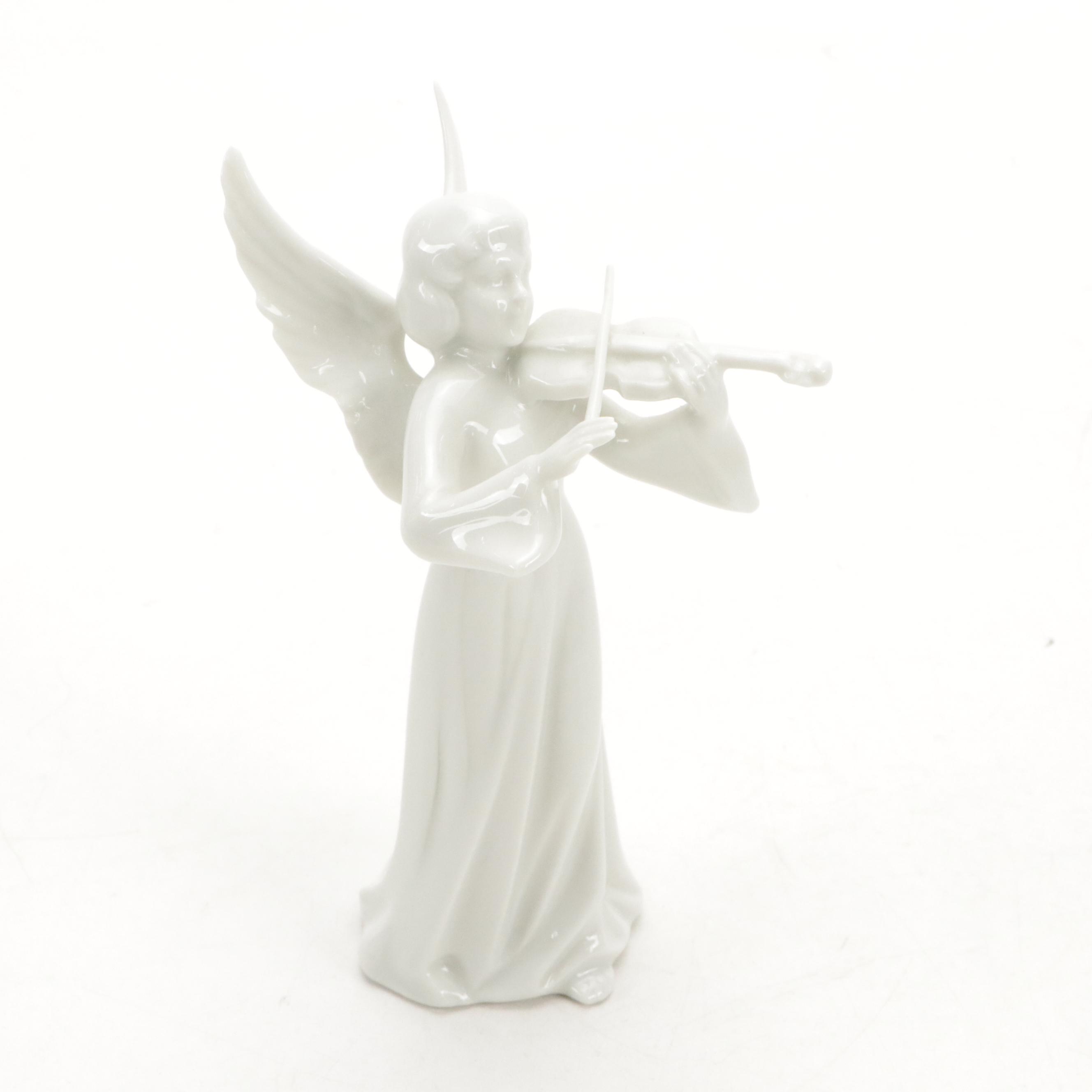 Dresden "Angel Musicians" Porcelain Figurines, Mid to Late 20th Century