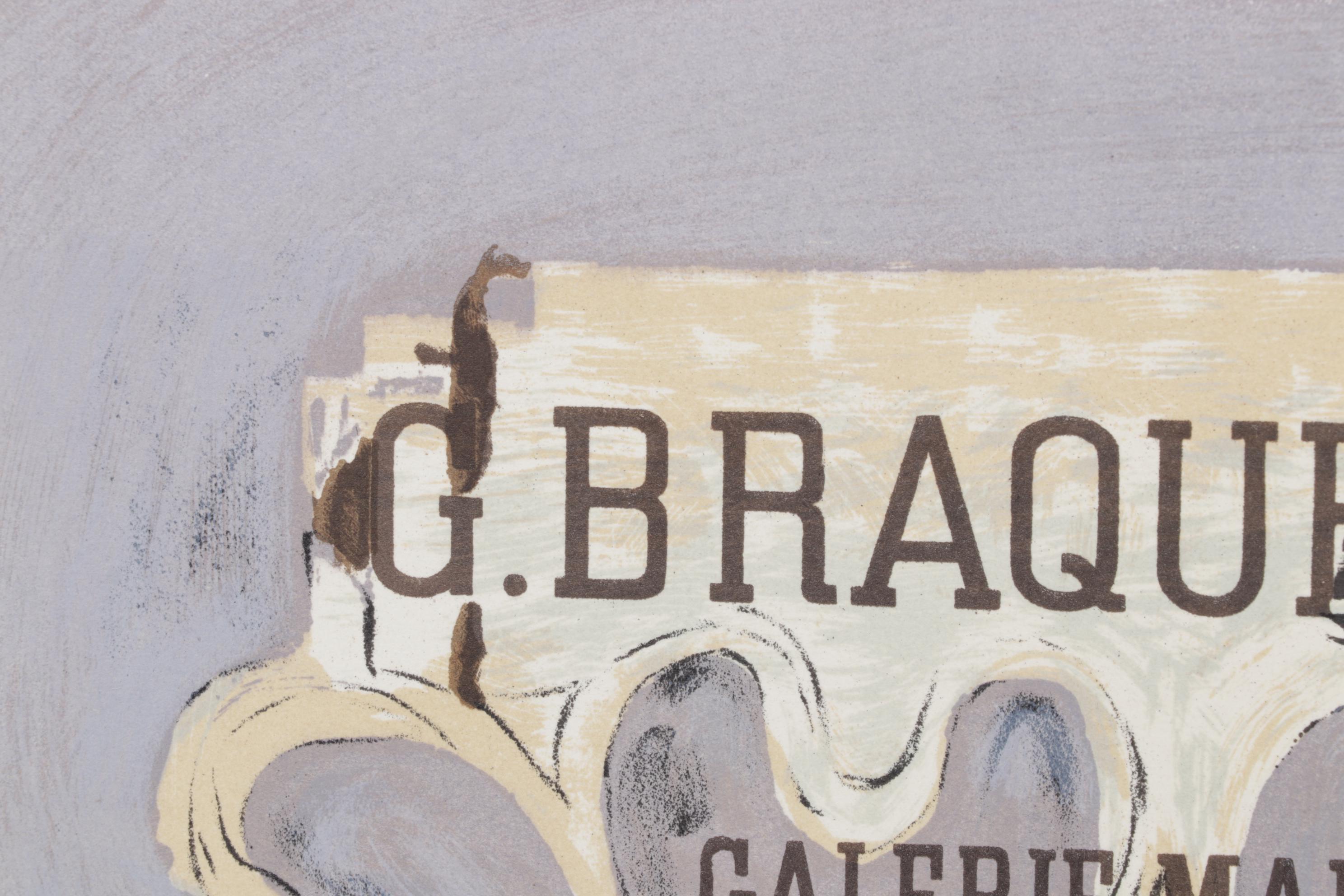 Georges Braque Galerie Maeght Lithograph Exhibition Poster For "Art in Posters"