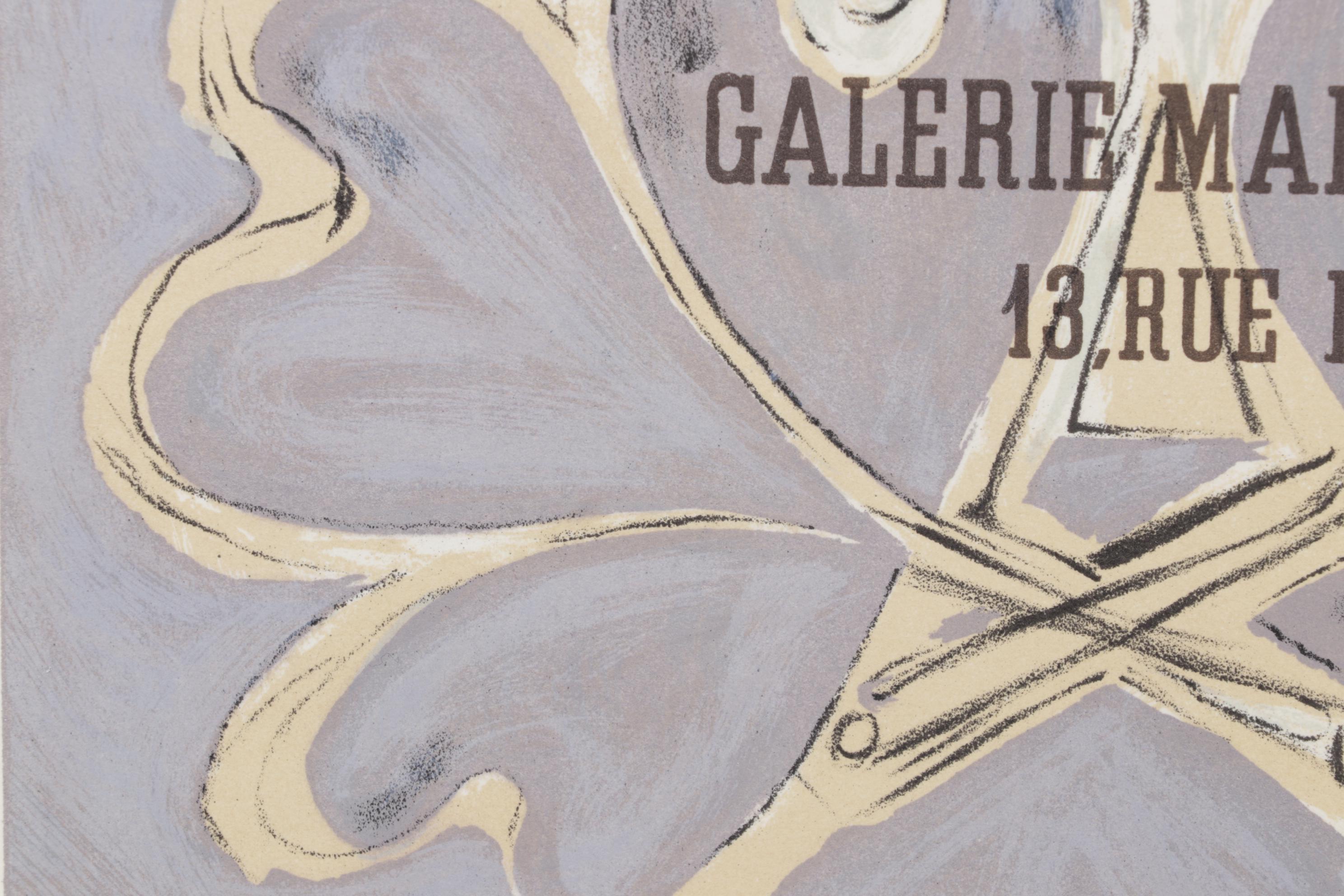 Georges Braque Galerie Maeght Lithograph Exhibition Poster For "Art in Posters"