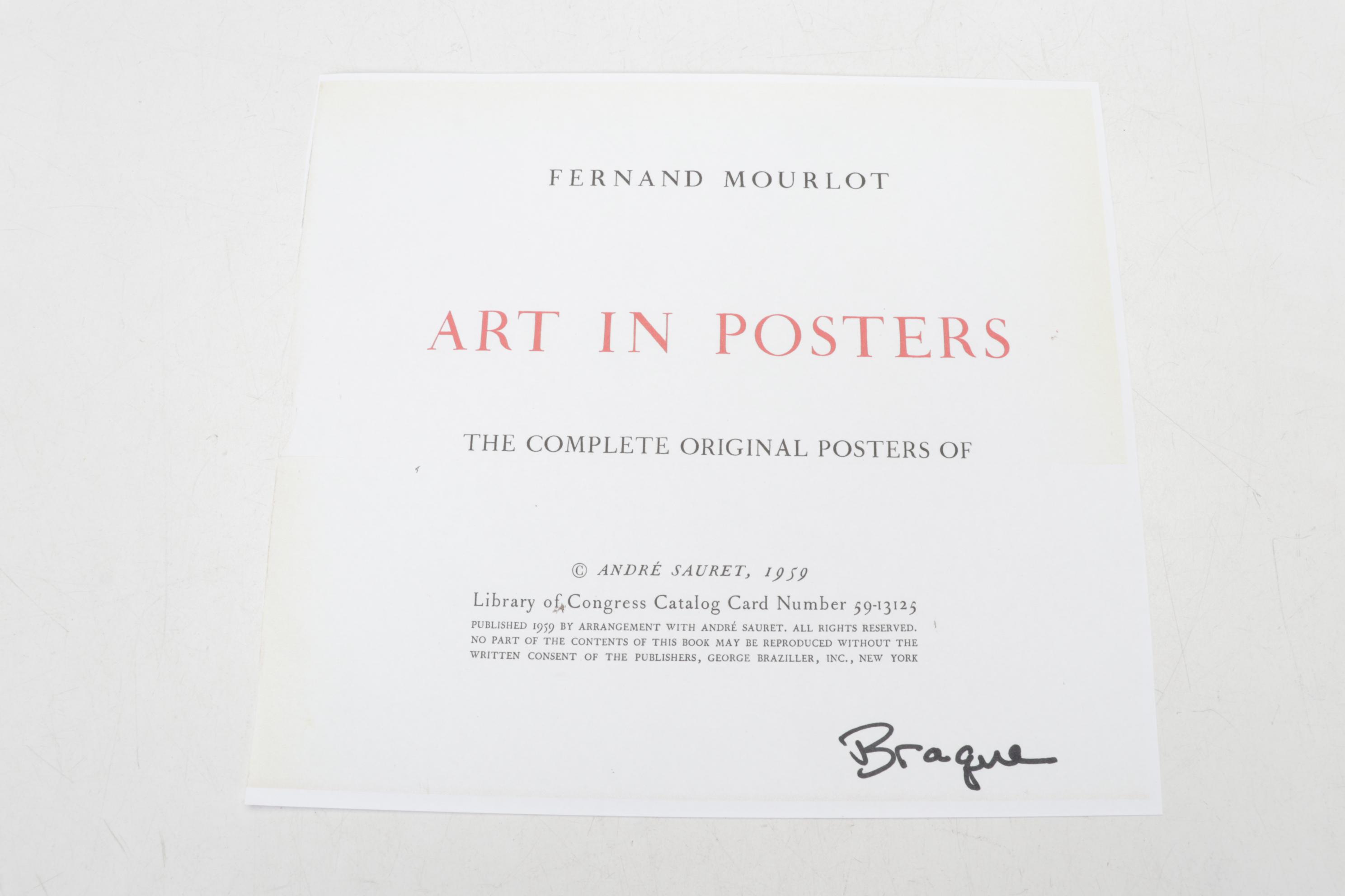 Georges Braque Galerie Maeght Lithograph Exhibition Poster For "Art in Posters"