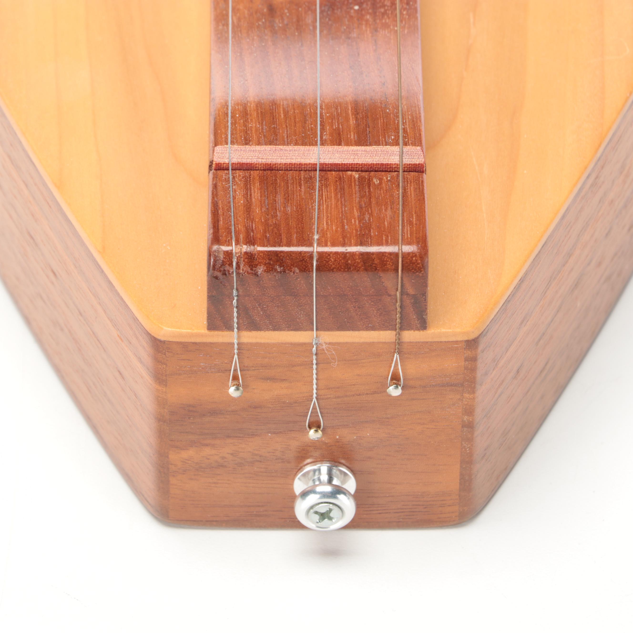 TK O'Briens Handcrafted Walnut and Mixed Wood Mountain Dulcimer, Case