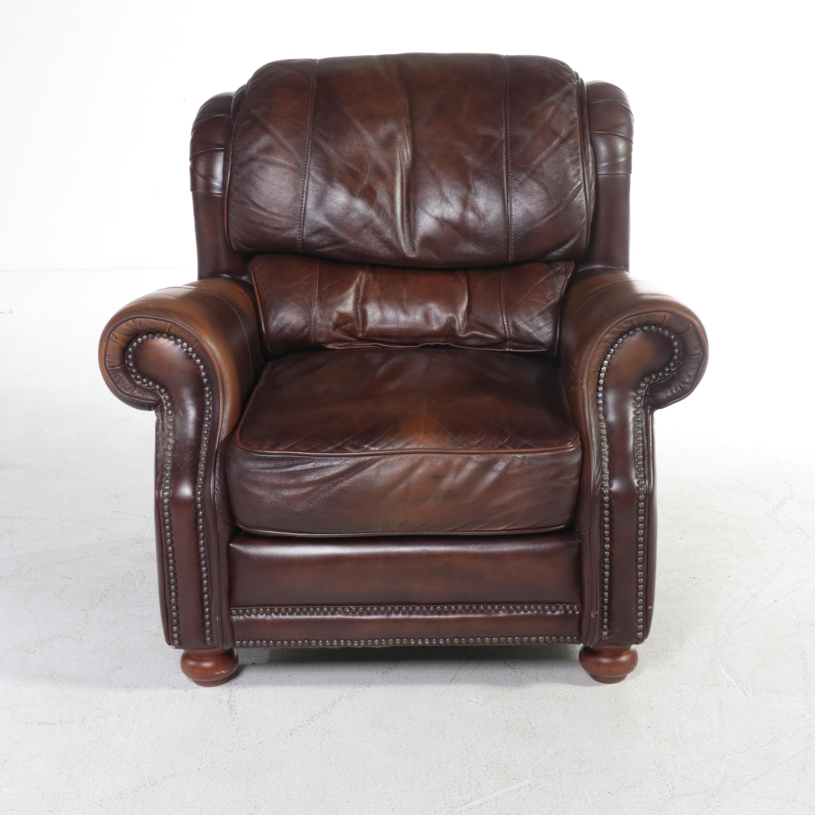 Latitudes Collection By Flexsteel Leather Armchair with Nailhead Trim