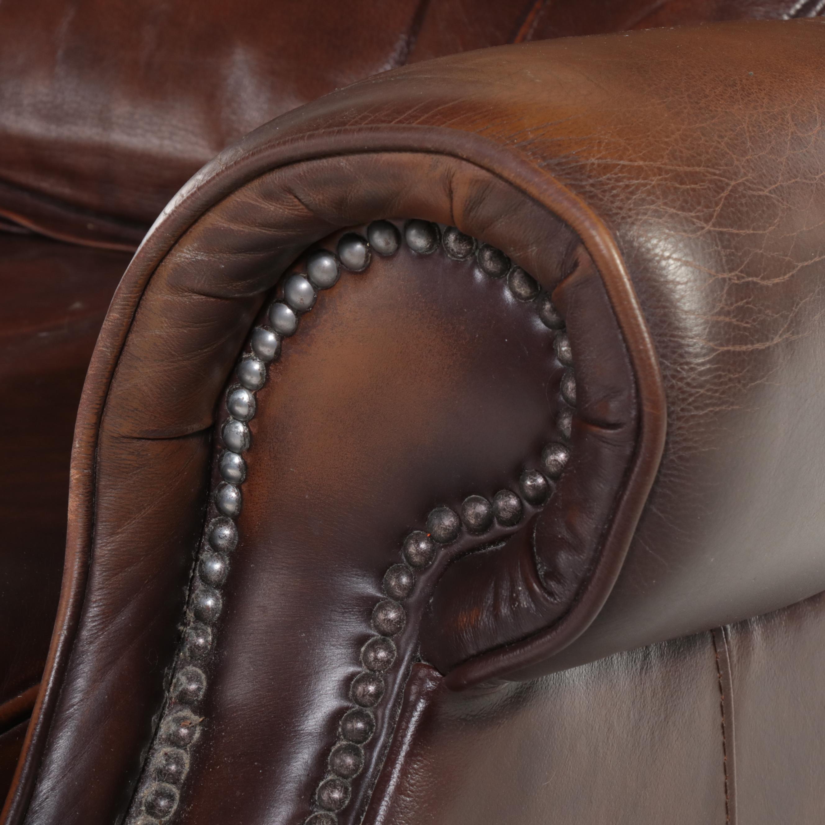 Latitudes Collection By Flexsteel Leather Armchair with Nailhead Trim