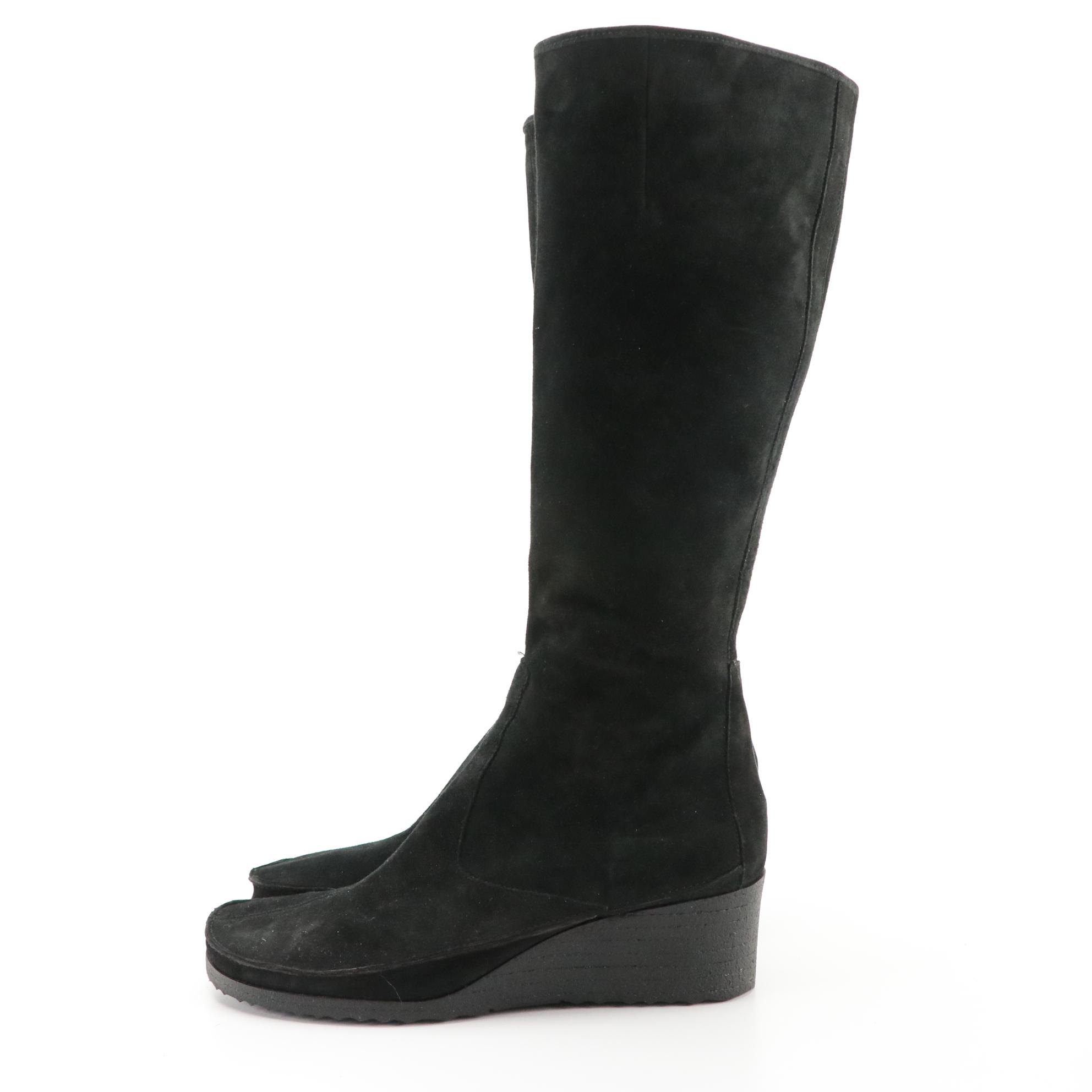 Via Spiga Wedge Boots and Aquatalia by Marvin K Slouch Booties in Suede