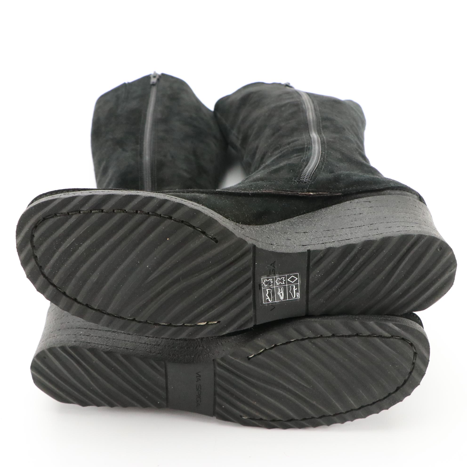 Via Spiga Wedge Boots and Aquatalia by Marvin K Slouch Booties in Suede