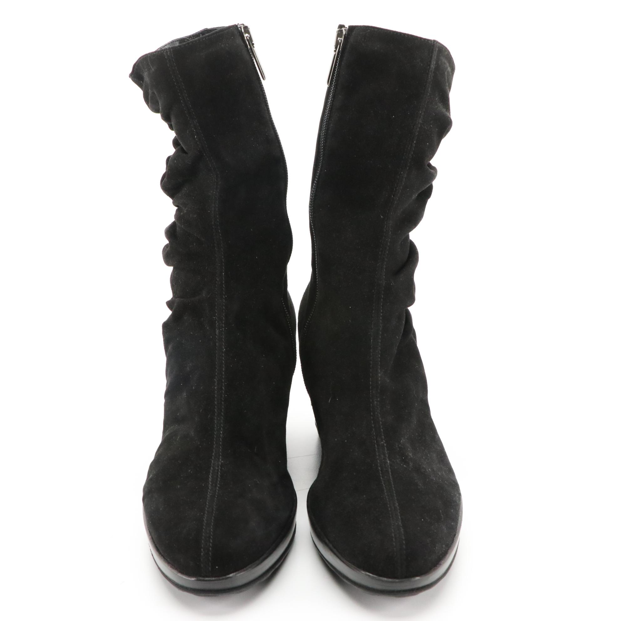 Via Spiga Wedge Boots and Aquatalia by Marvin K Slouch Booties in Suede