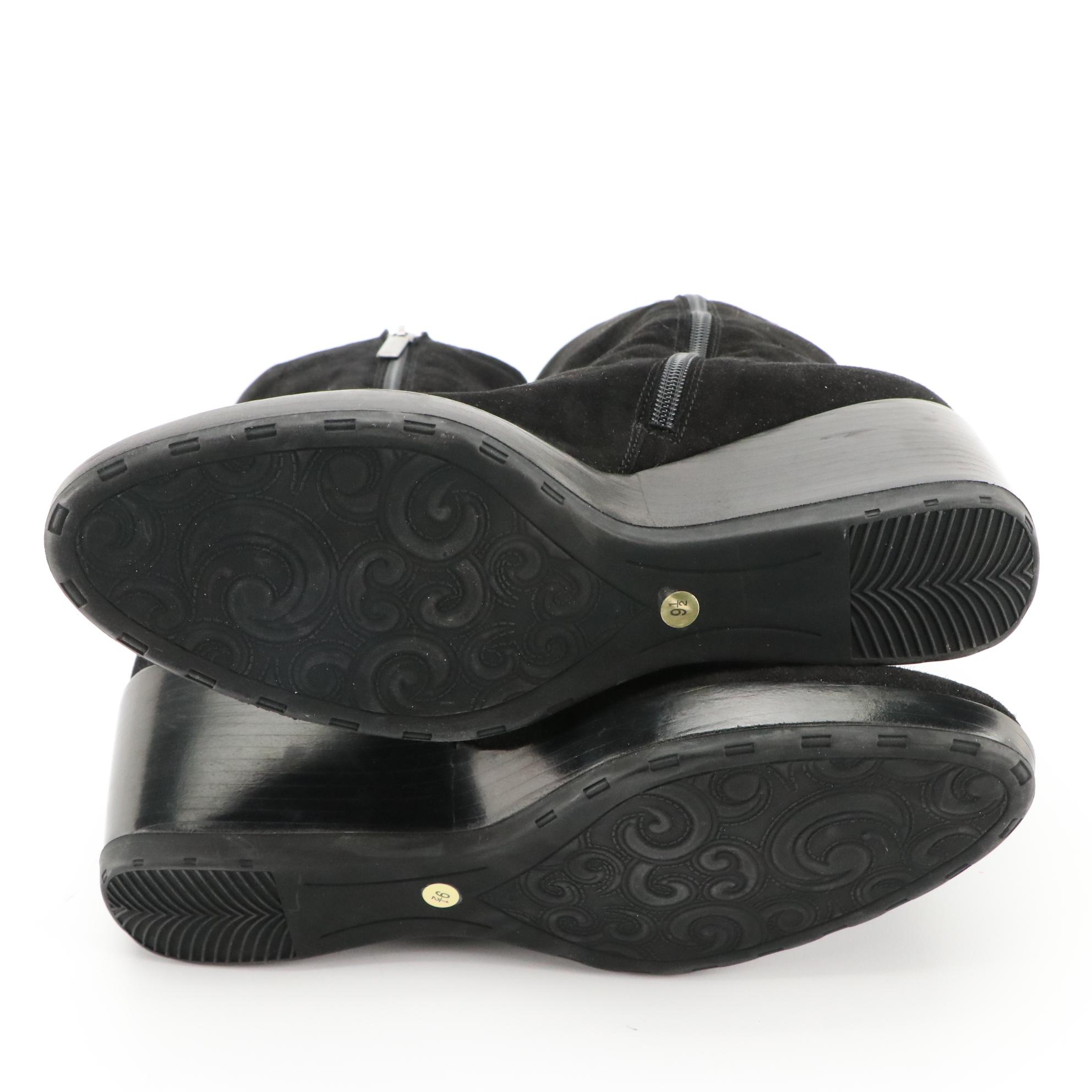 Via Spiga Wedge Boots and Aquatalia by Marvin K Slouch Booties in Suede