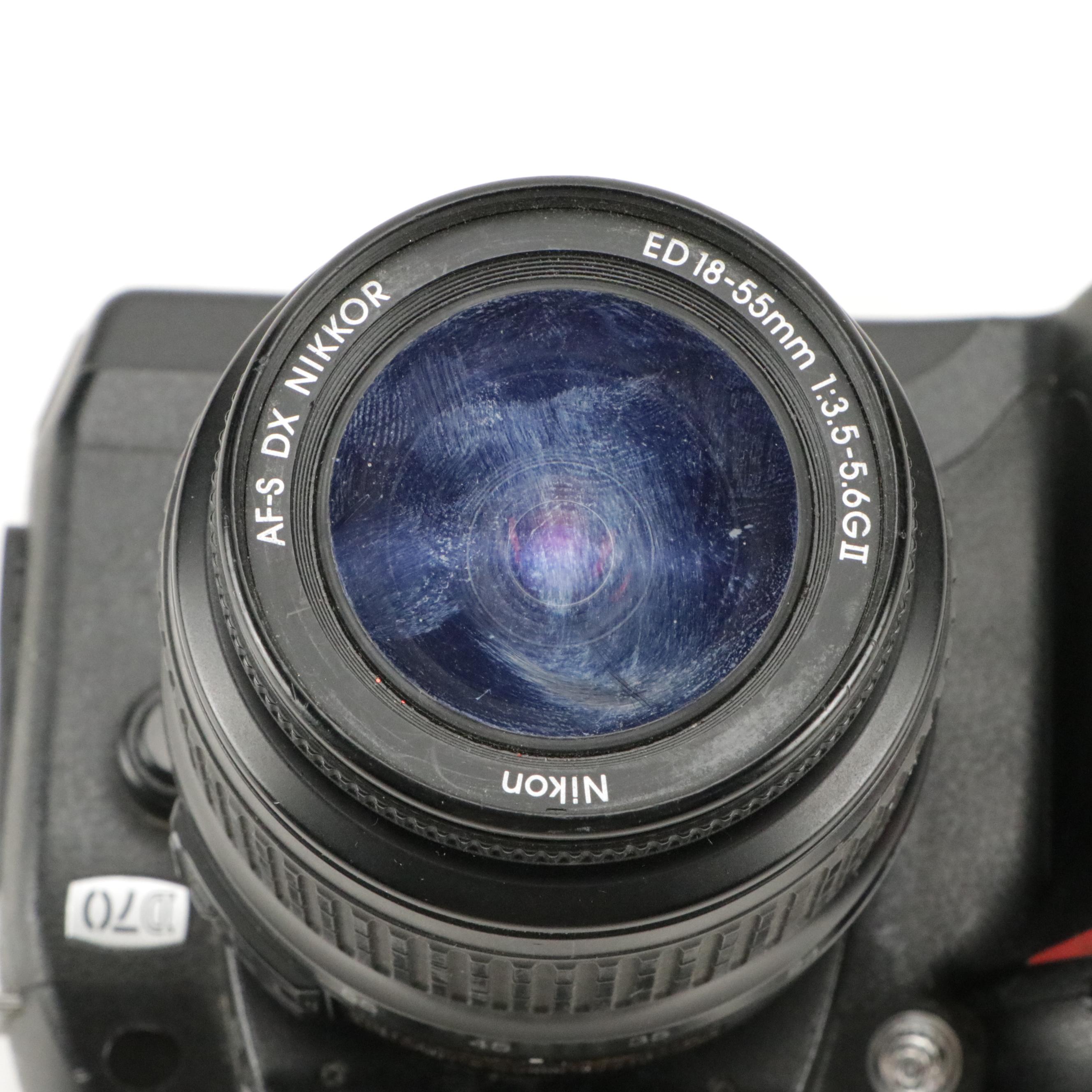 Nikon D70 DSLR Cameras with Nikon DX VR AF-S Nikkor 18-55mm Lens