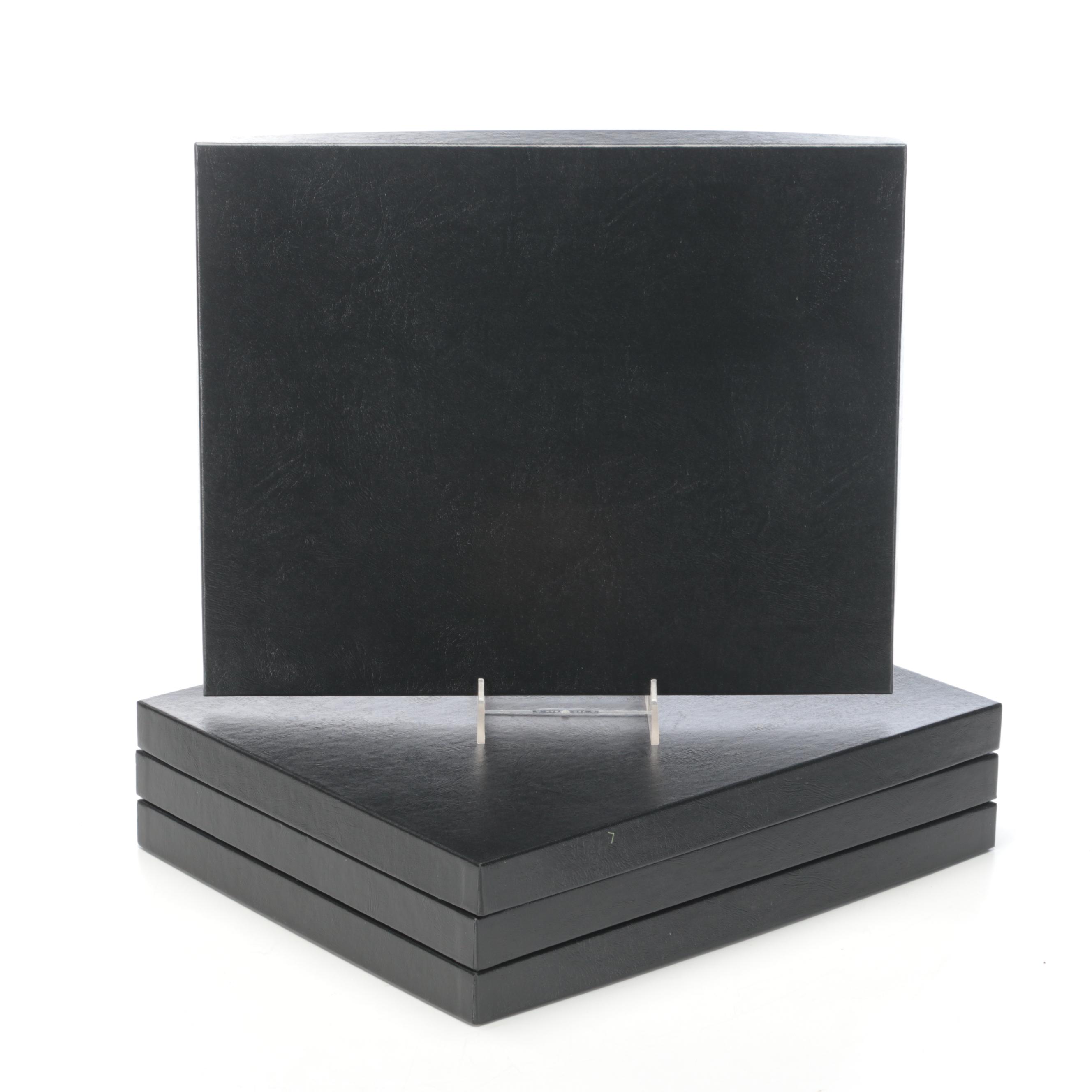 Black Embossed Cardboard Photo Boxes