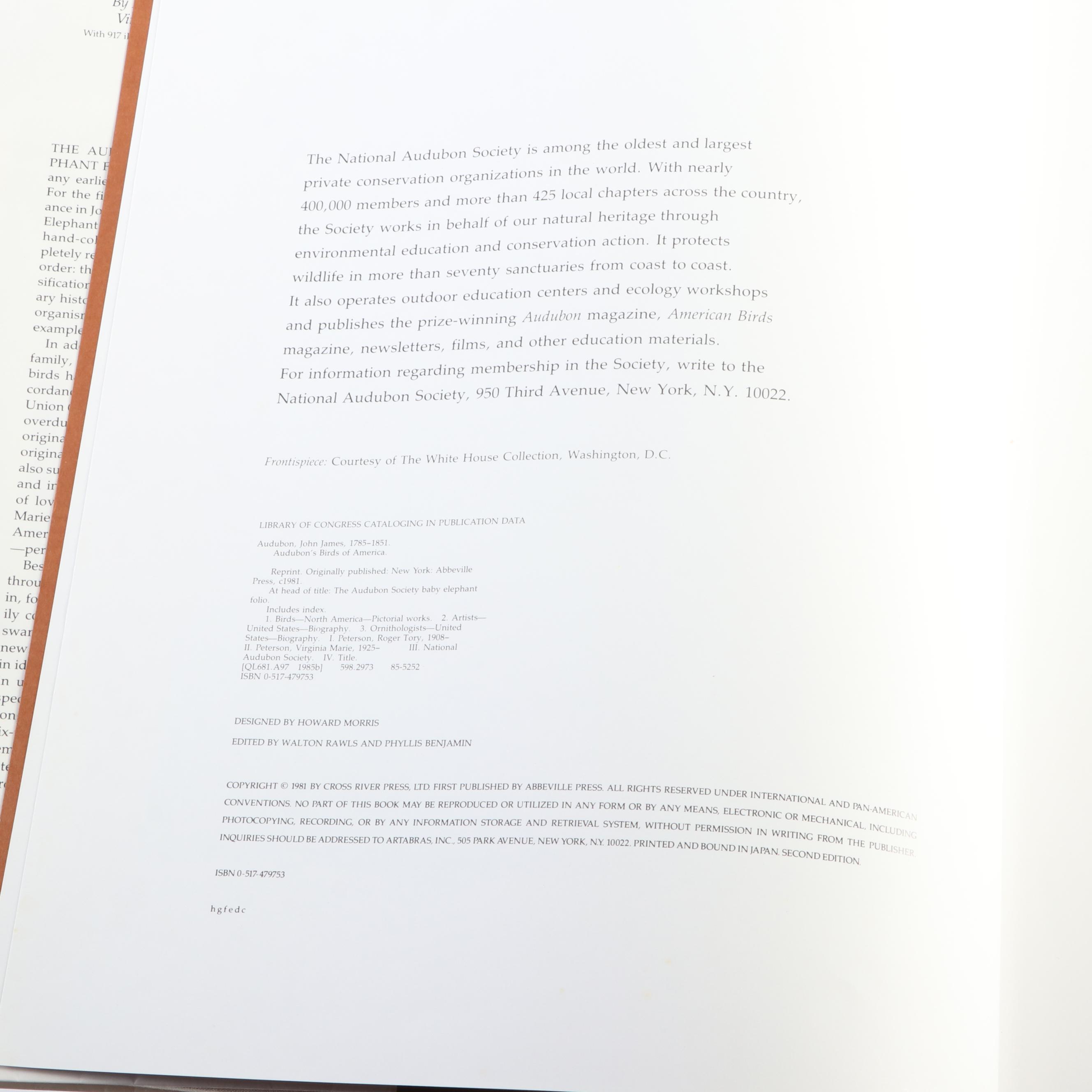 Baby Elephant Folio "Audubon's Birds of America" by the Petersons, 1985