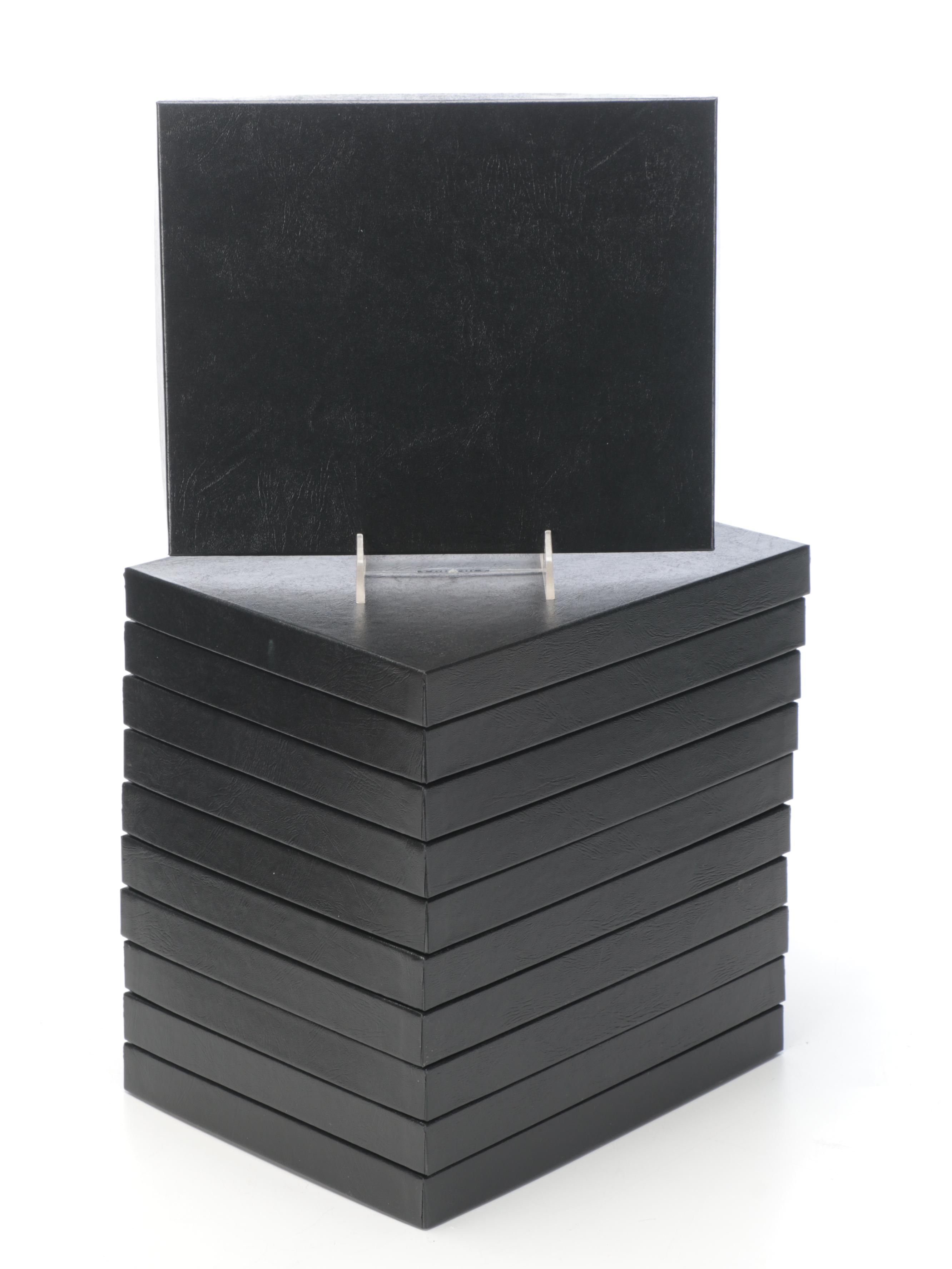 Black Embossed Cardboard Photo Boxes