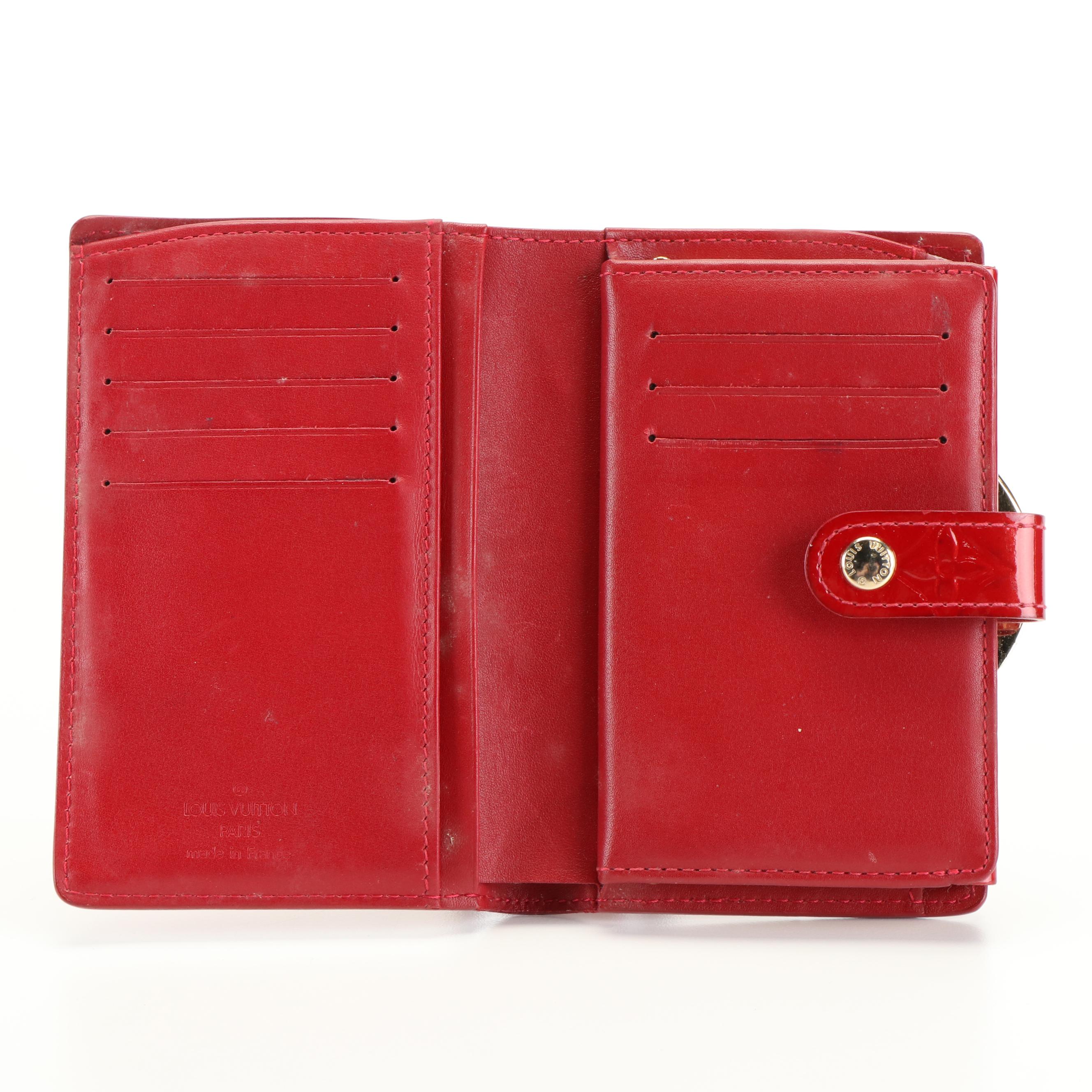 Louis Vuitton French Purse Wallet in Red Vernis Leather