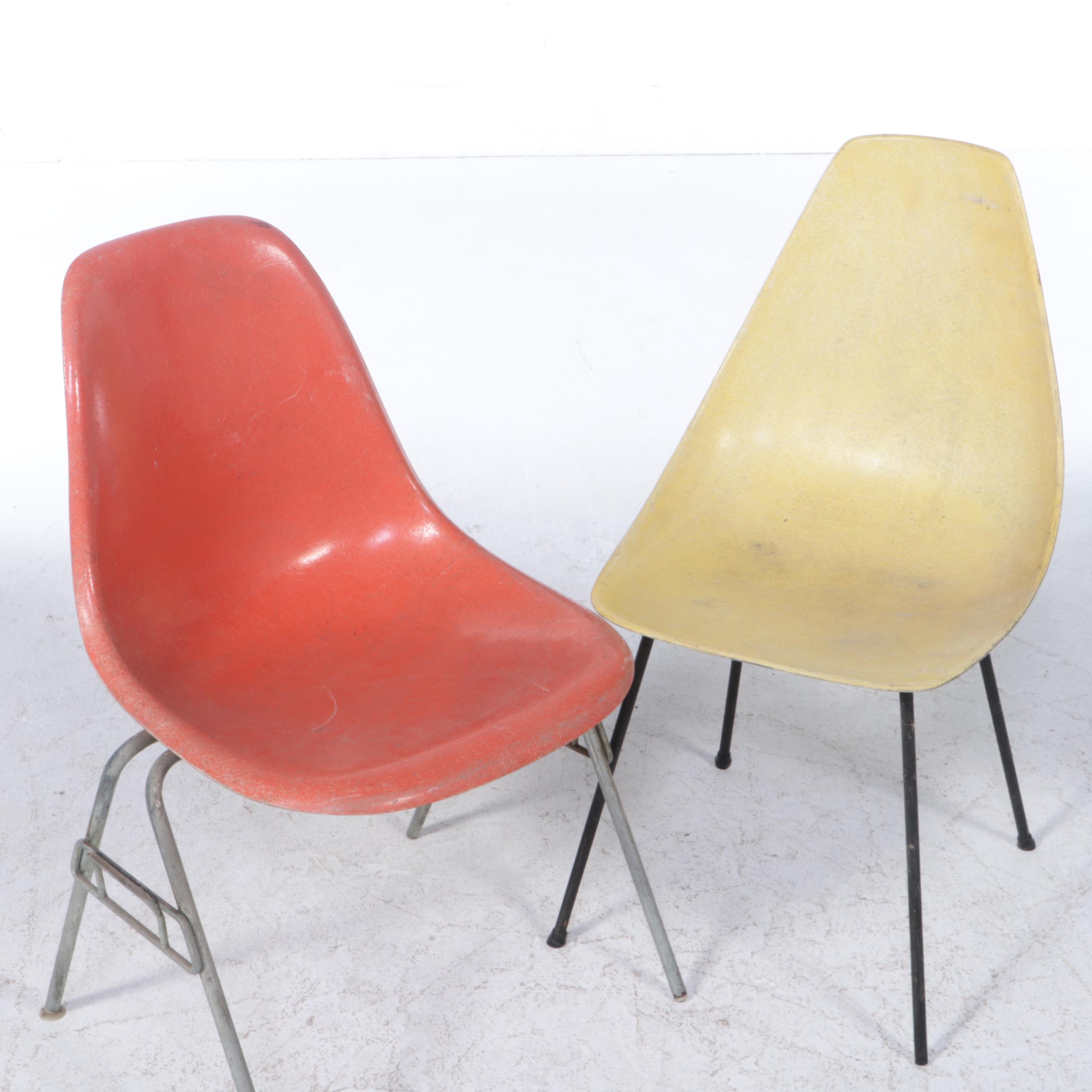 Herman Miller with Mid Century Modern Stacking and Other Chairs