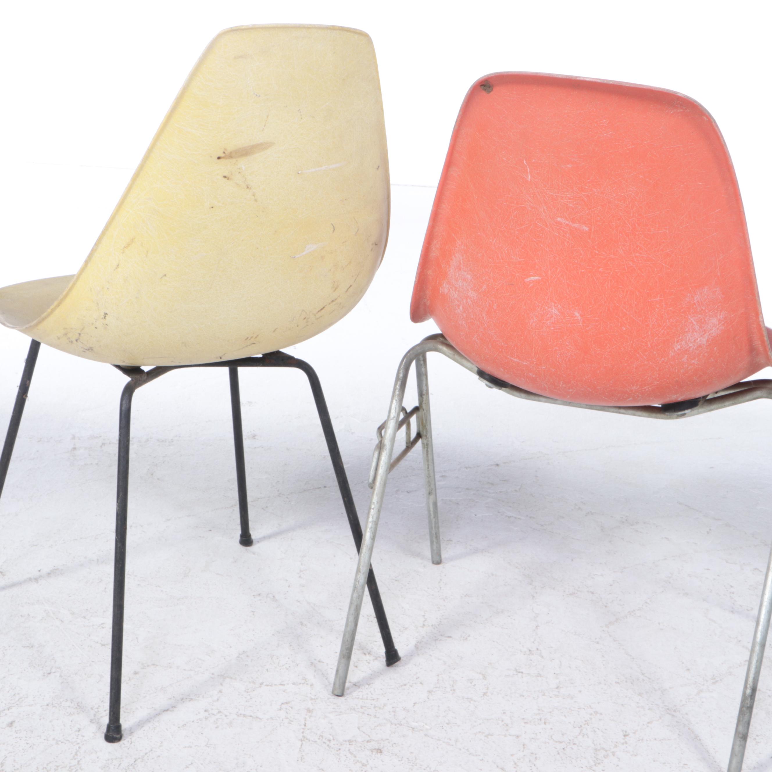 Herman Miller with Mid Century Modern Stacking and Other Chairs