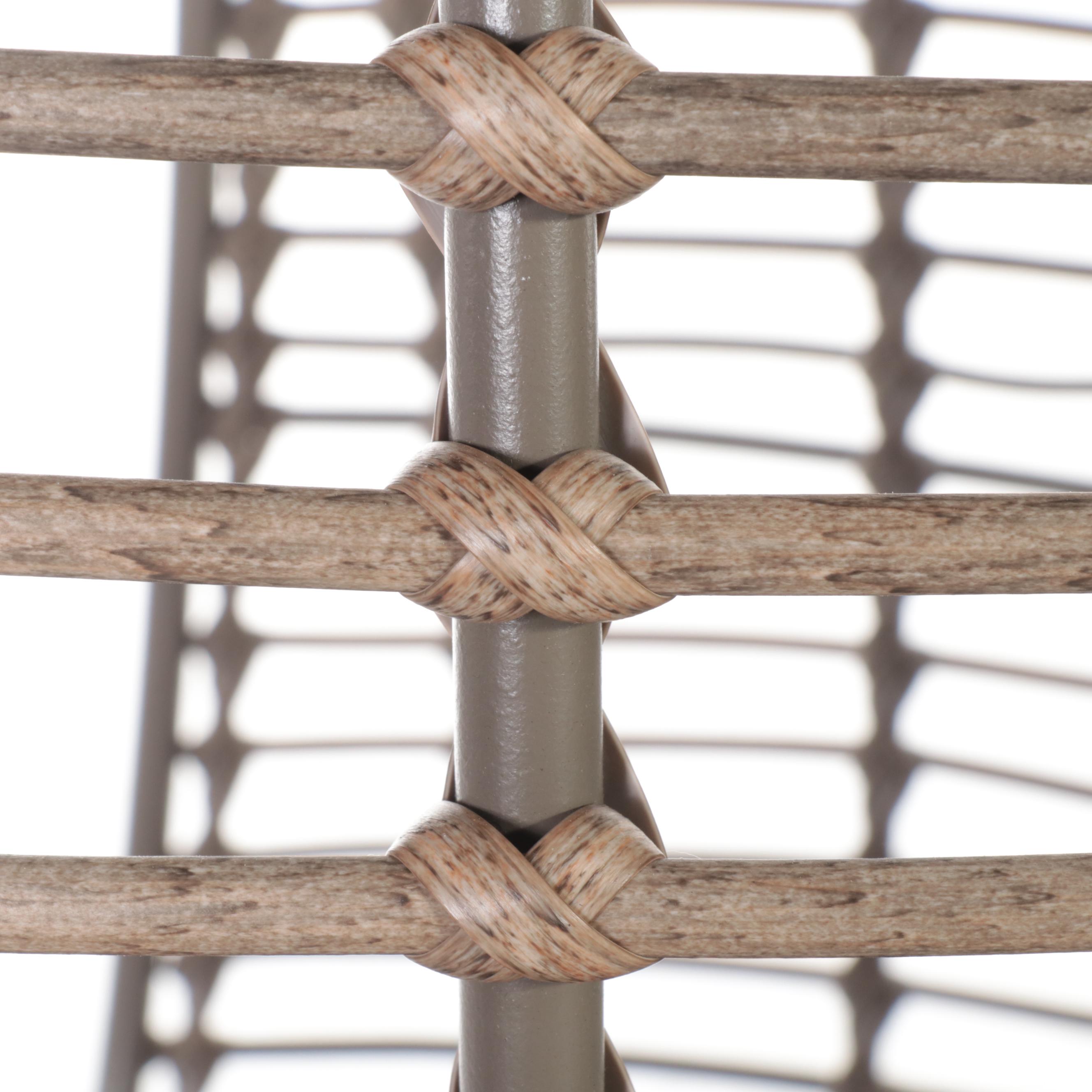 Painted Wicker Egg Shaped Chair