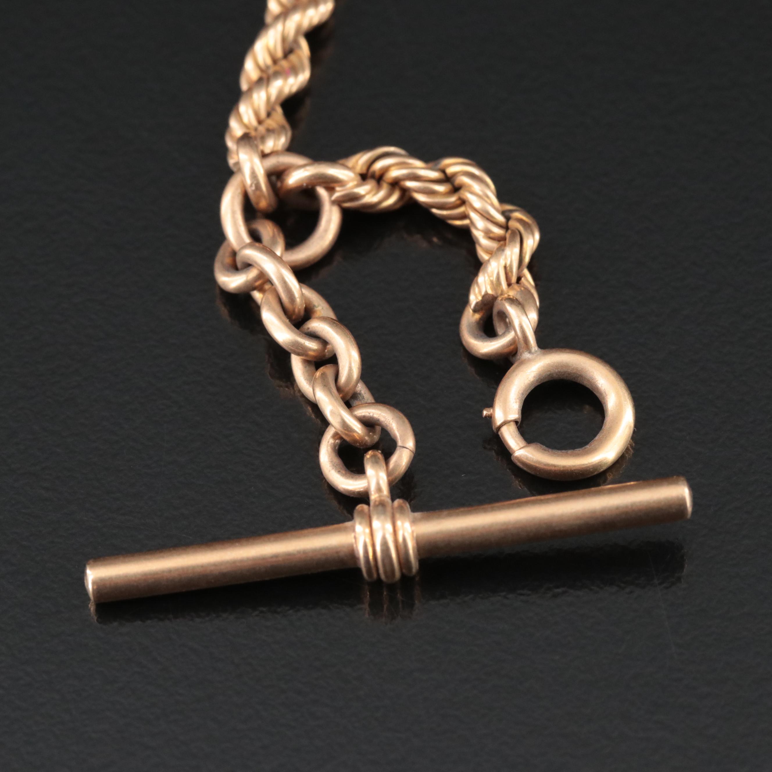1921 Elgin Gold-Filled Pocket Watch with 14K Fob Chain