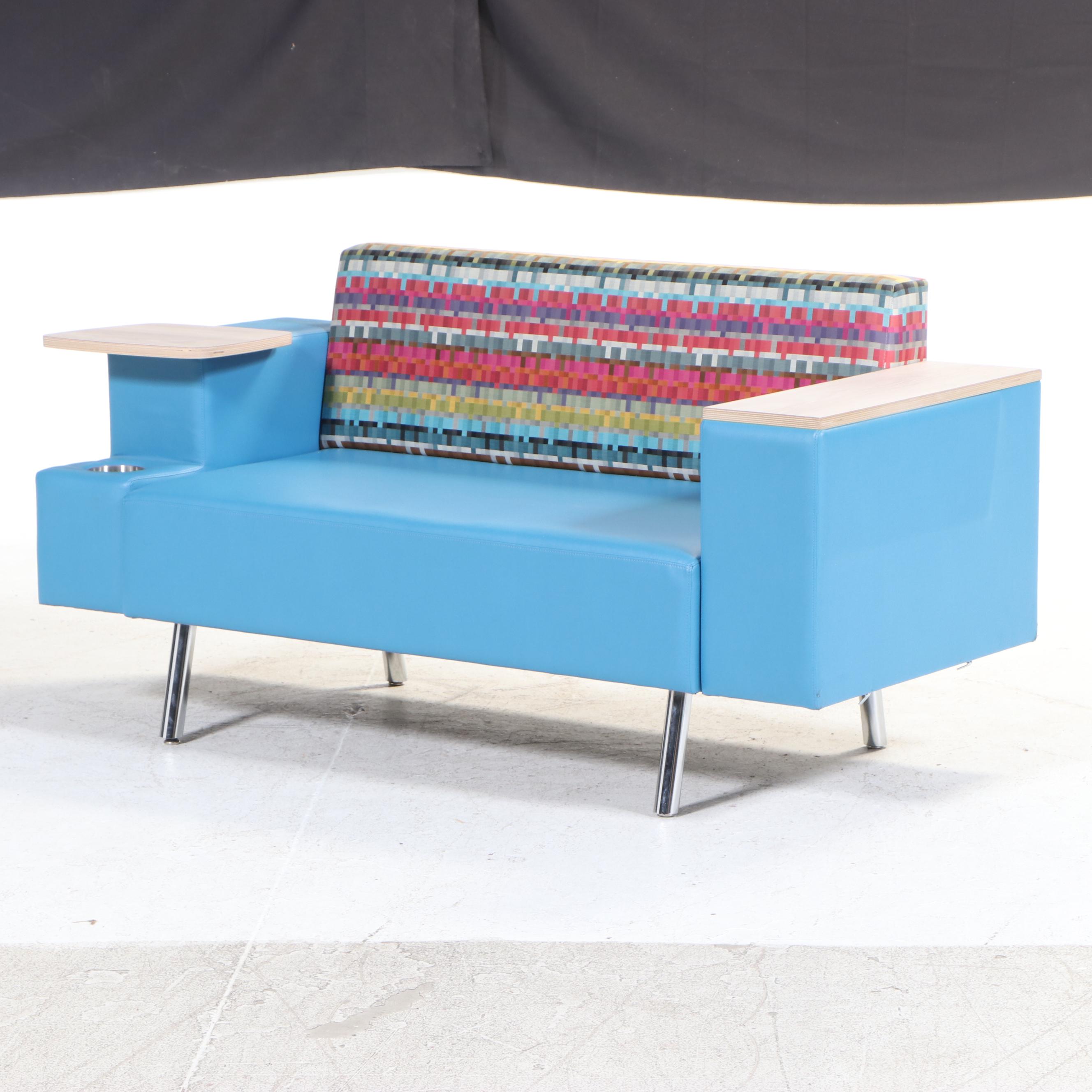 ERG International Modernist Style Custom-Upholstered Three-Piece Modular Sofa