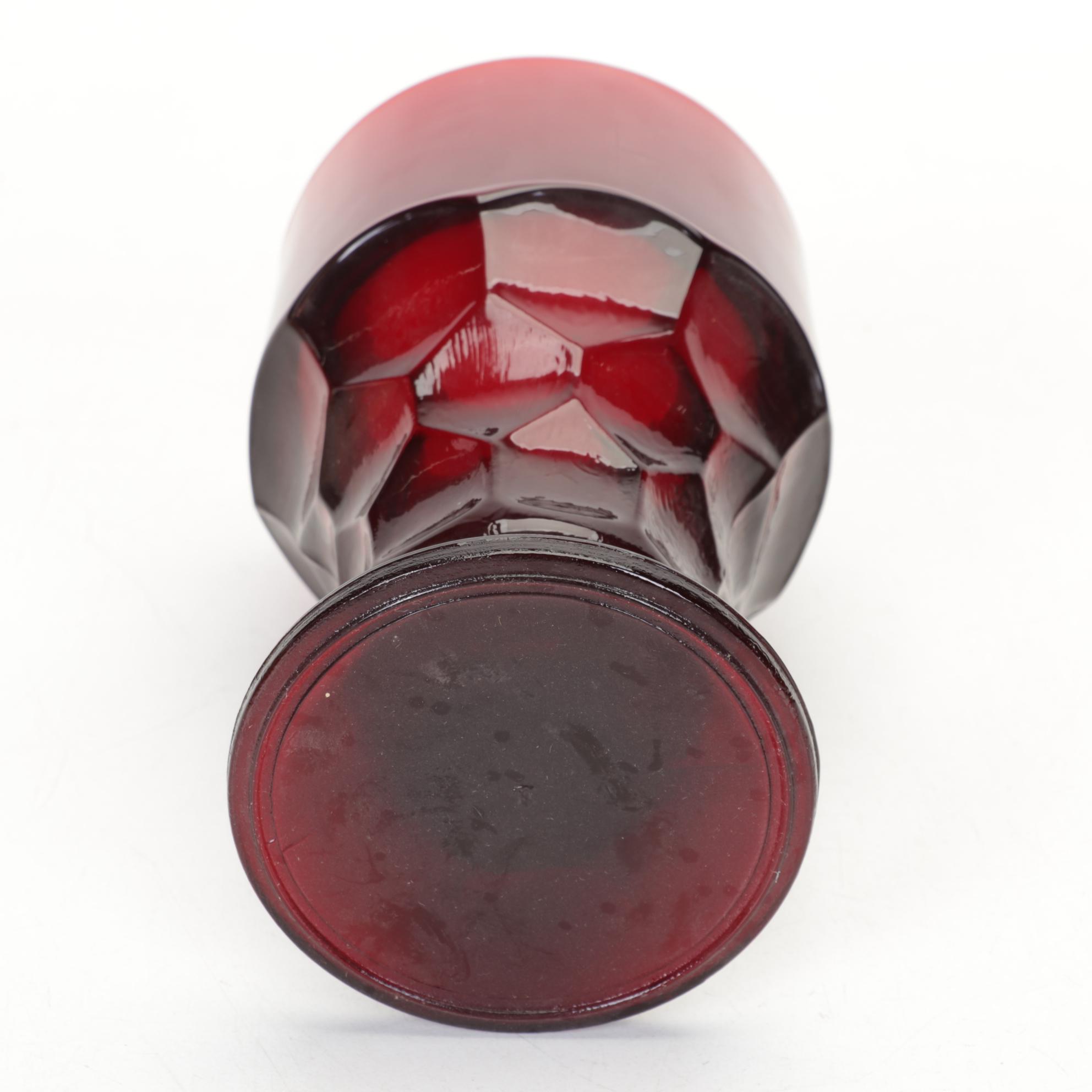 Anchor Hocking "Georgian" Ruby Red Glasses and Corning Vision Cookware