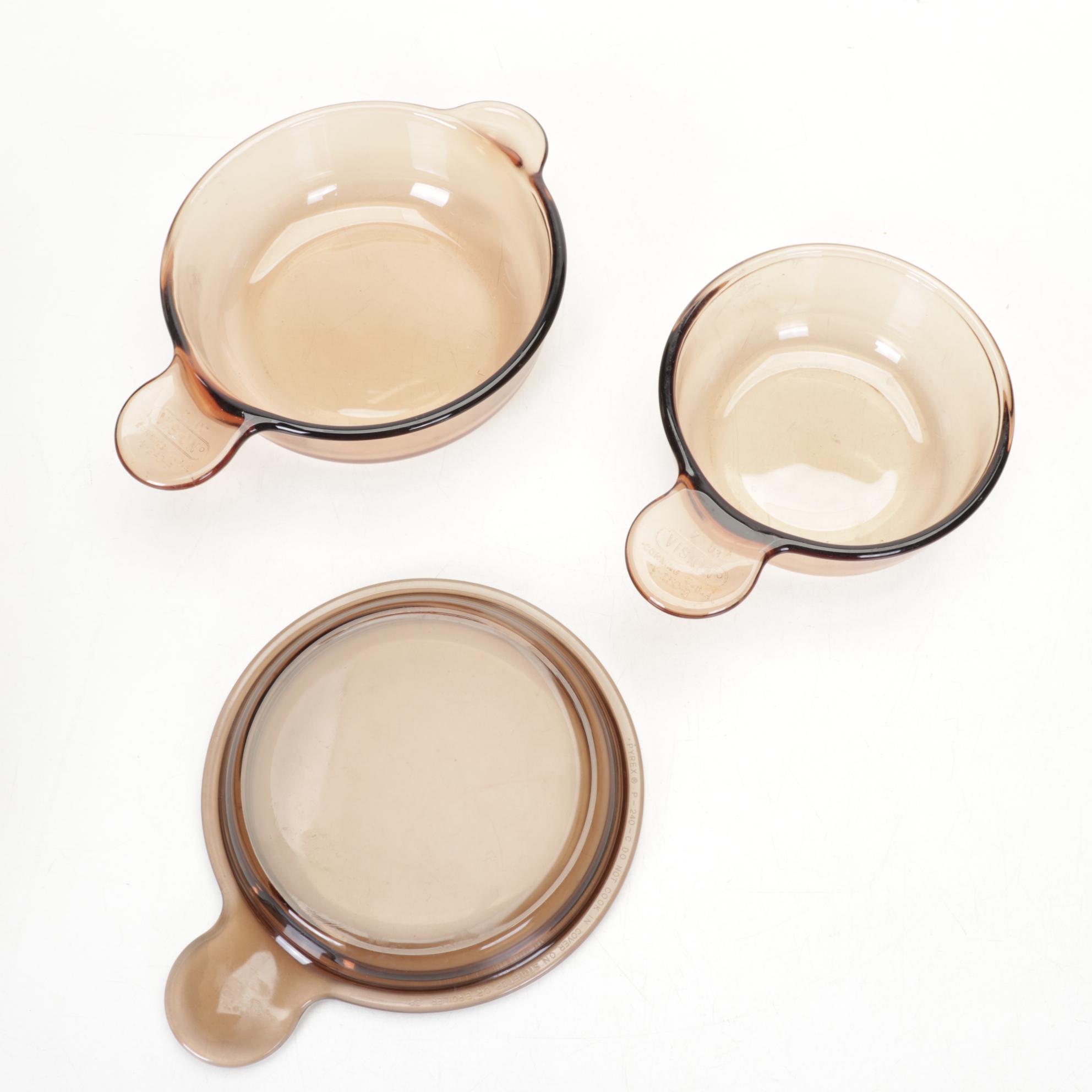 Anchor Hocking "Georgian" Ruby Red Glasses and Corning Vision Cookware