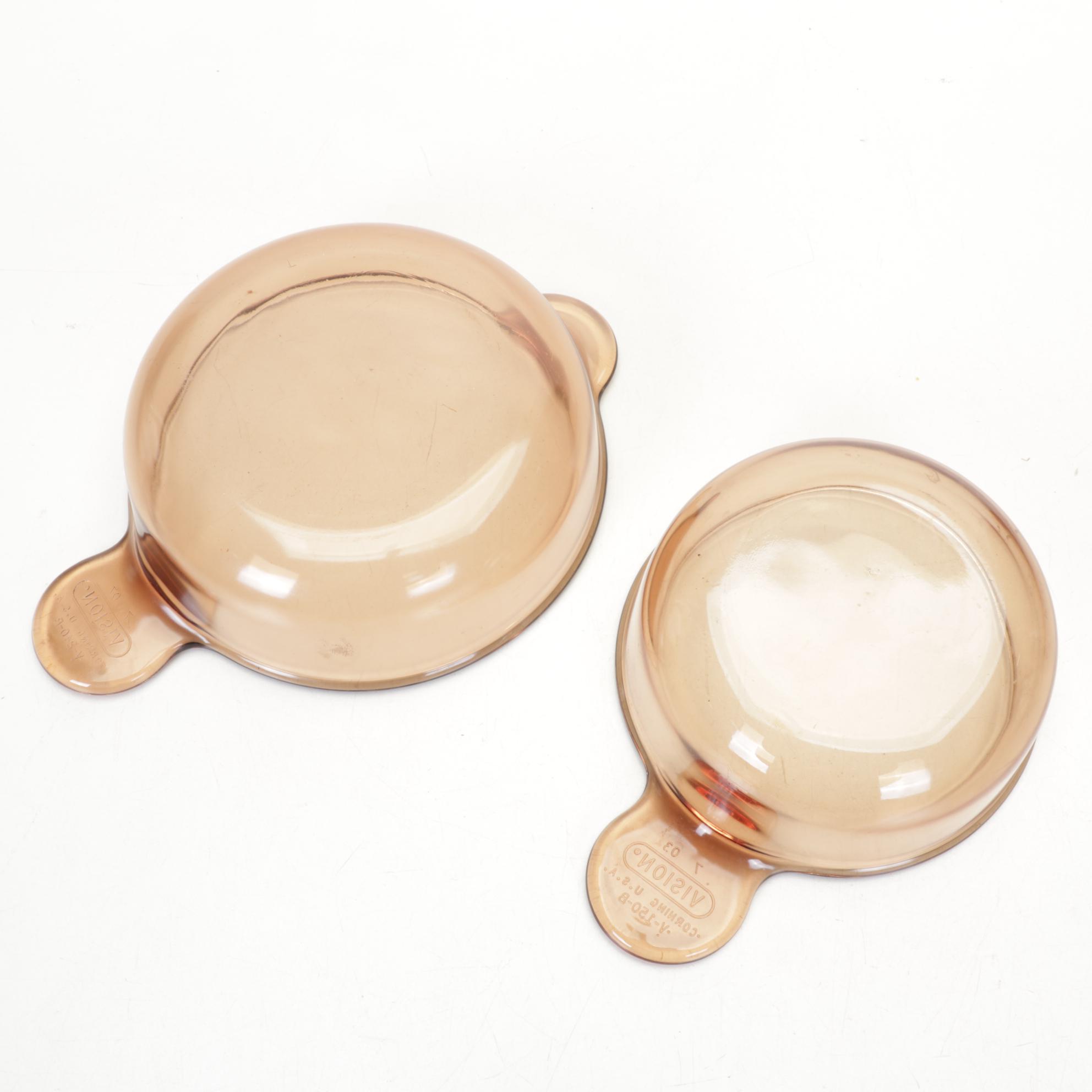 Anchor Hocking "Georgian" Ruby Red Glasses and Corning Vision Cookware