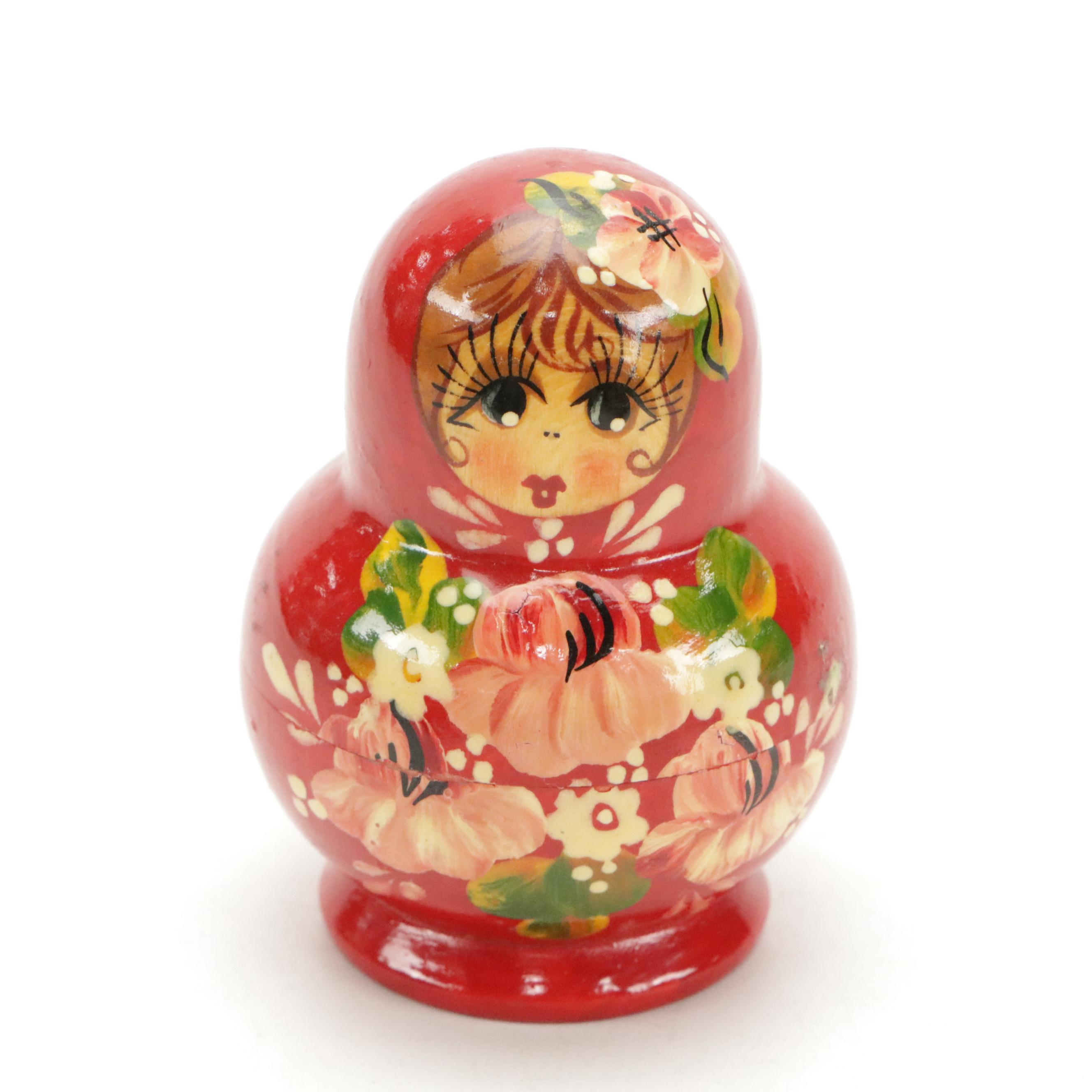 Russian Hand-Crafted Wooden Matryoshka Dolls