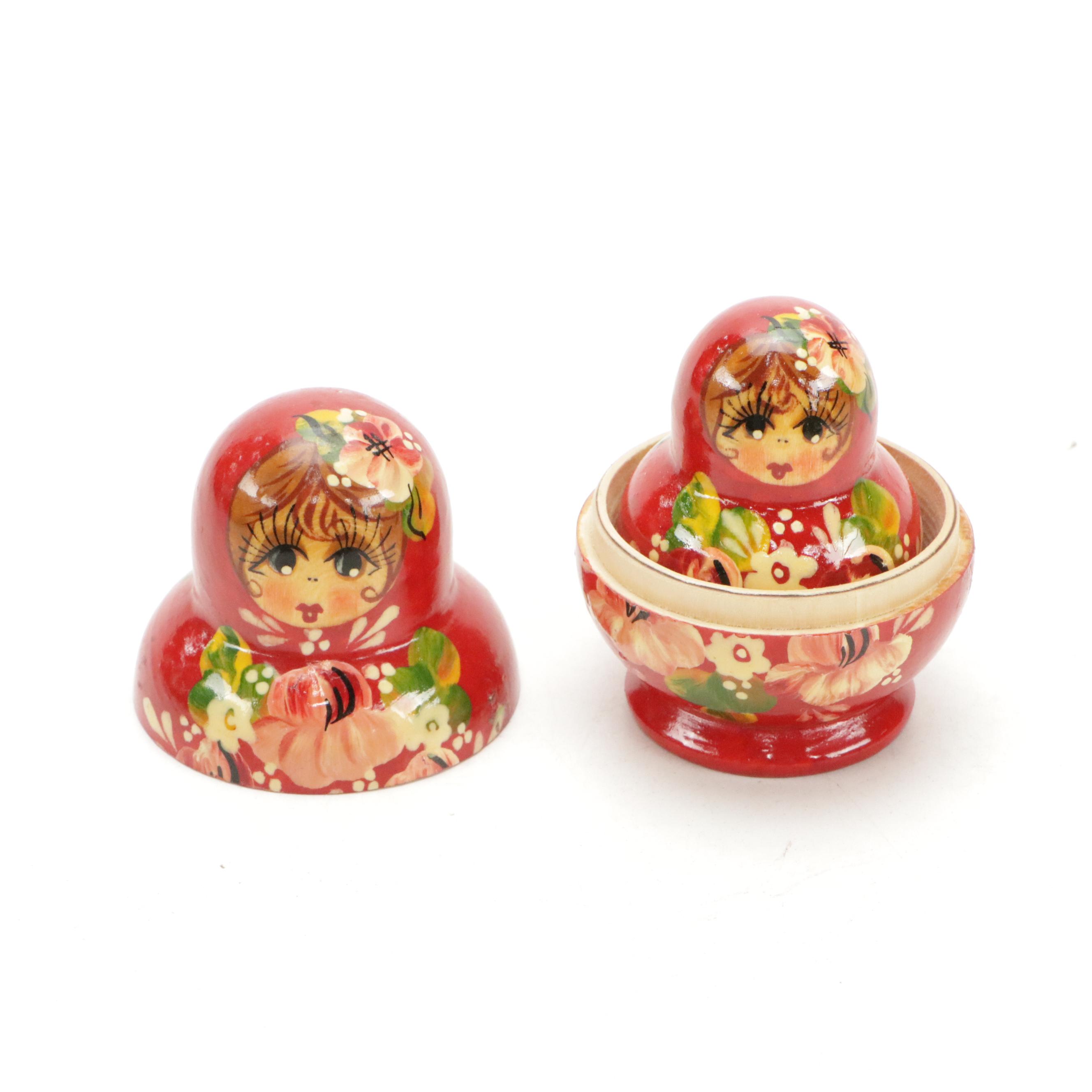 Russian Hand-Crafted Wooden Matryoshka Dolls