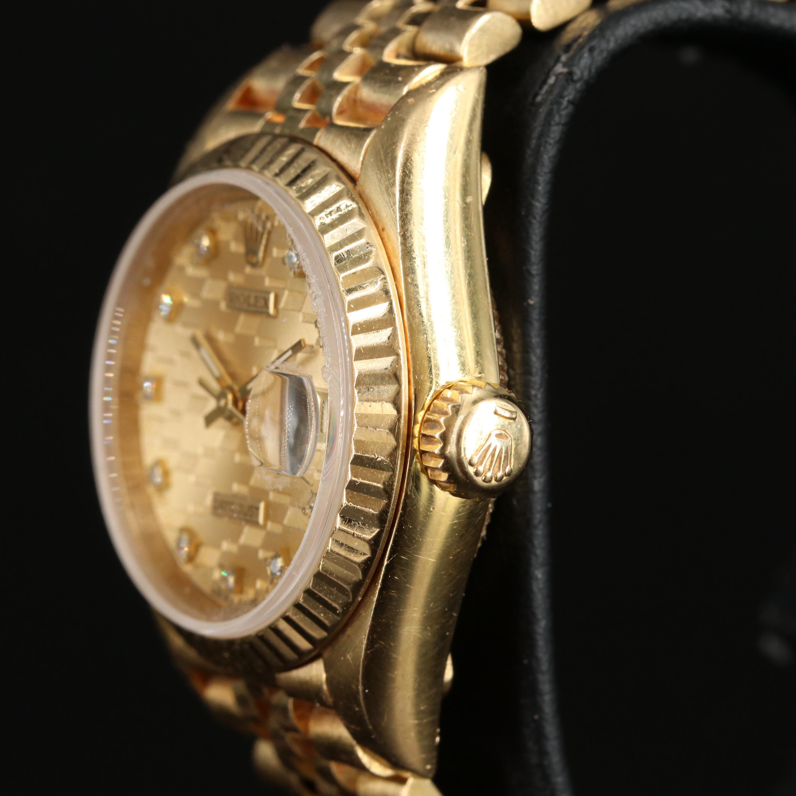 1986 Rolex Chevrolet 18K Diamond Jubilee Award Datejust Watch