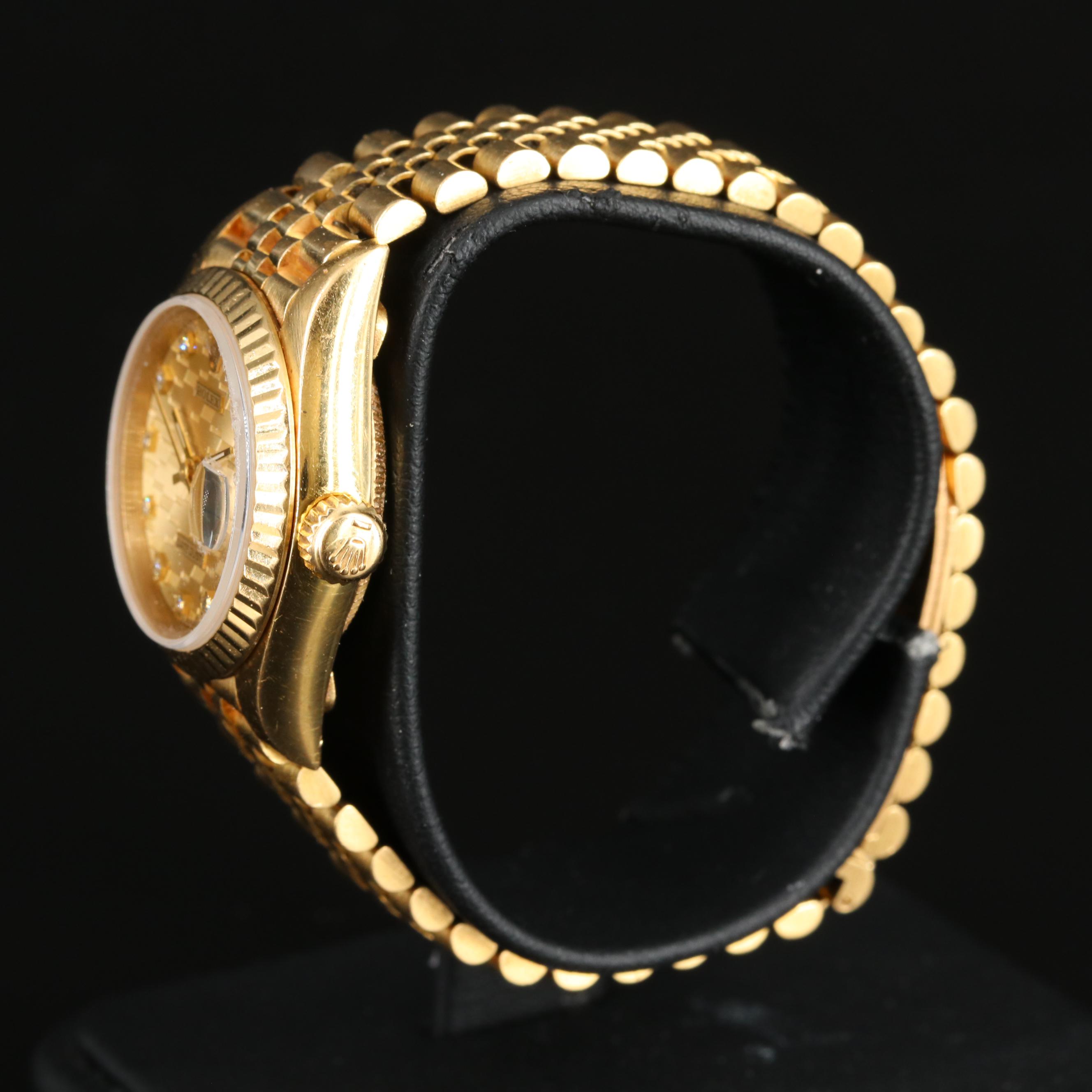 1986 Rolex Chevrolet 18K Diamond Jubilee Award Datejust Watch