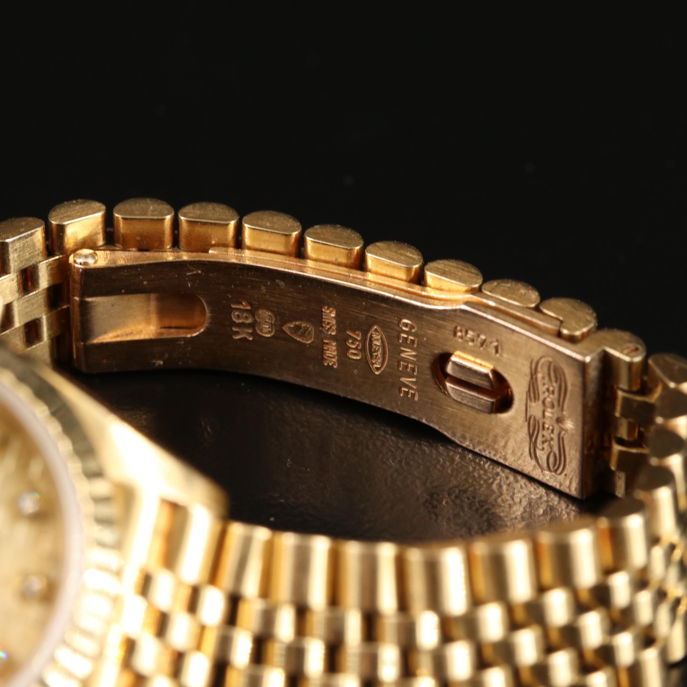 1986 Rolex Chevrolet 18K Diamond Jubilee Award Datejust Watch