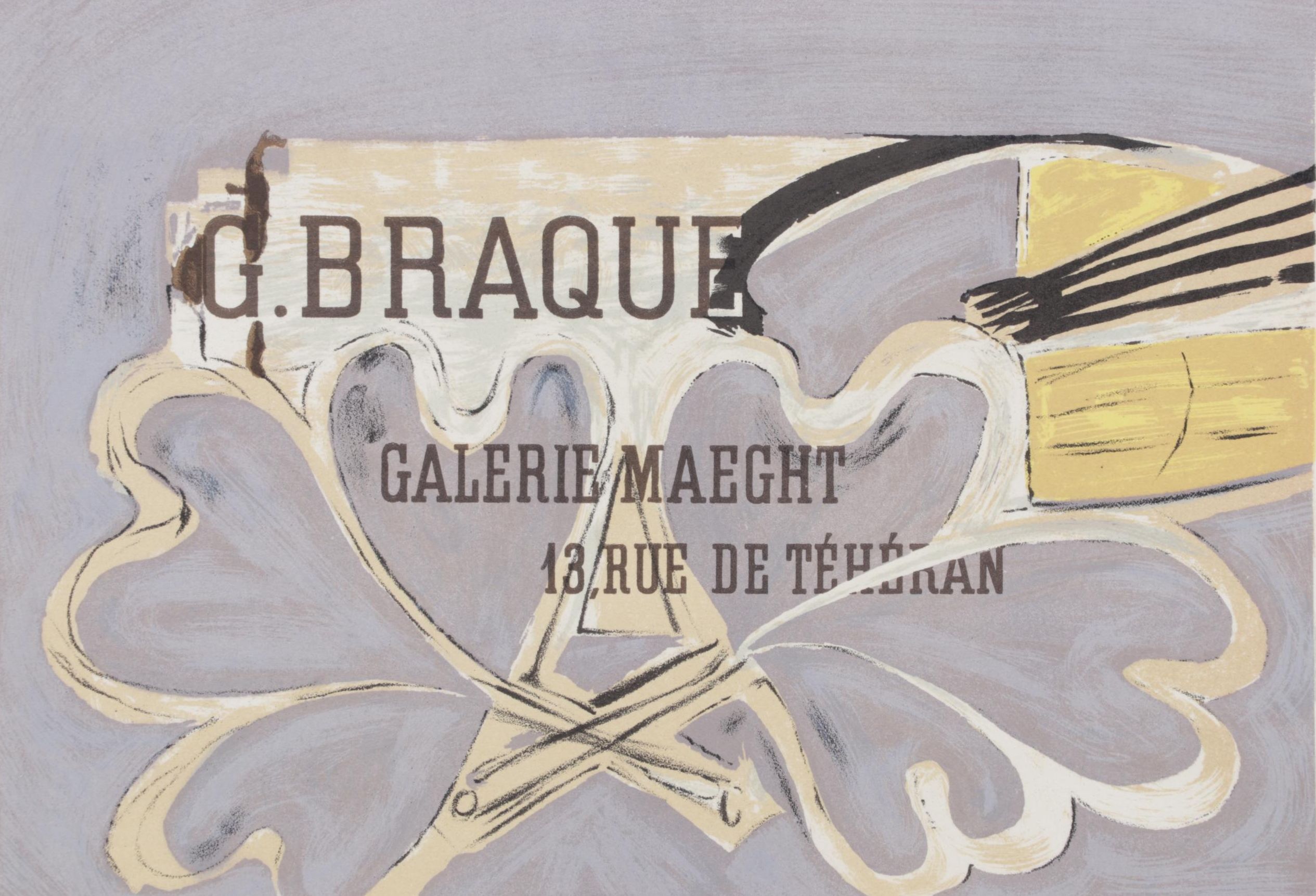 Georges Braque Galerie Maeght Lithograph Exhibition Poster For "Art in Posters"
