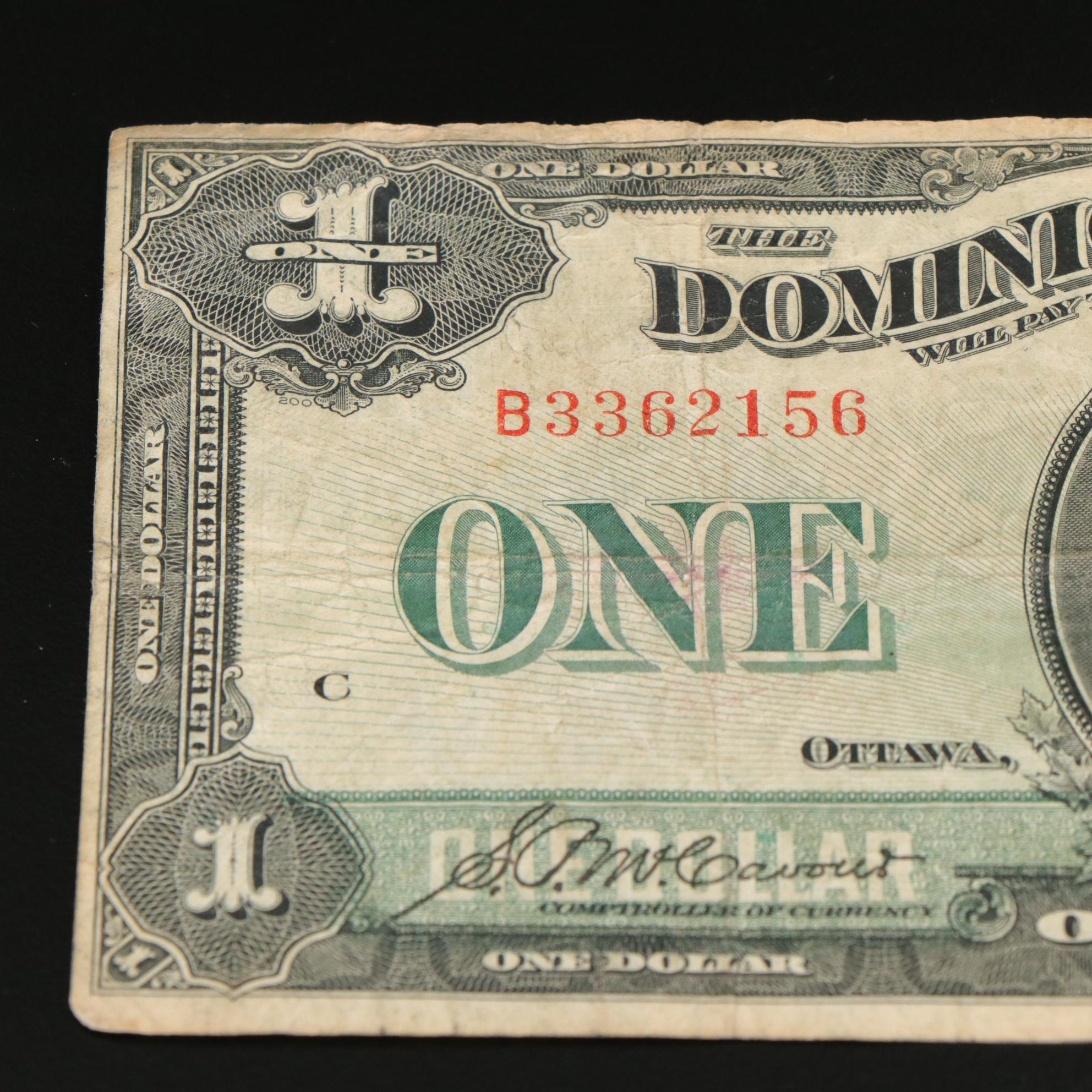 Group of Three Dominion of Canada Bank Notes