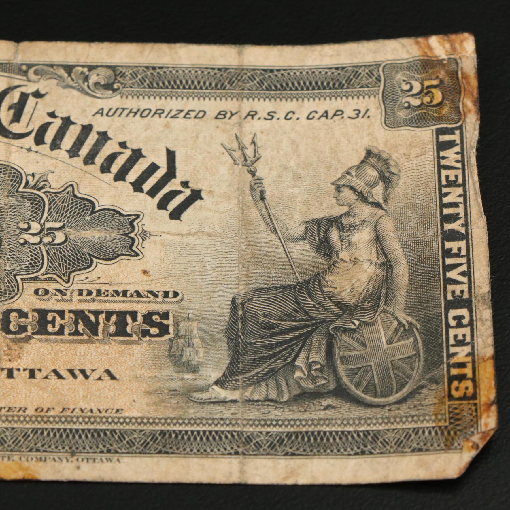 Group of Three Dominion of Canada Bank Notes