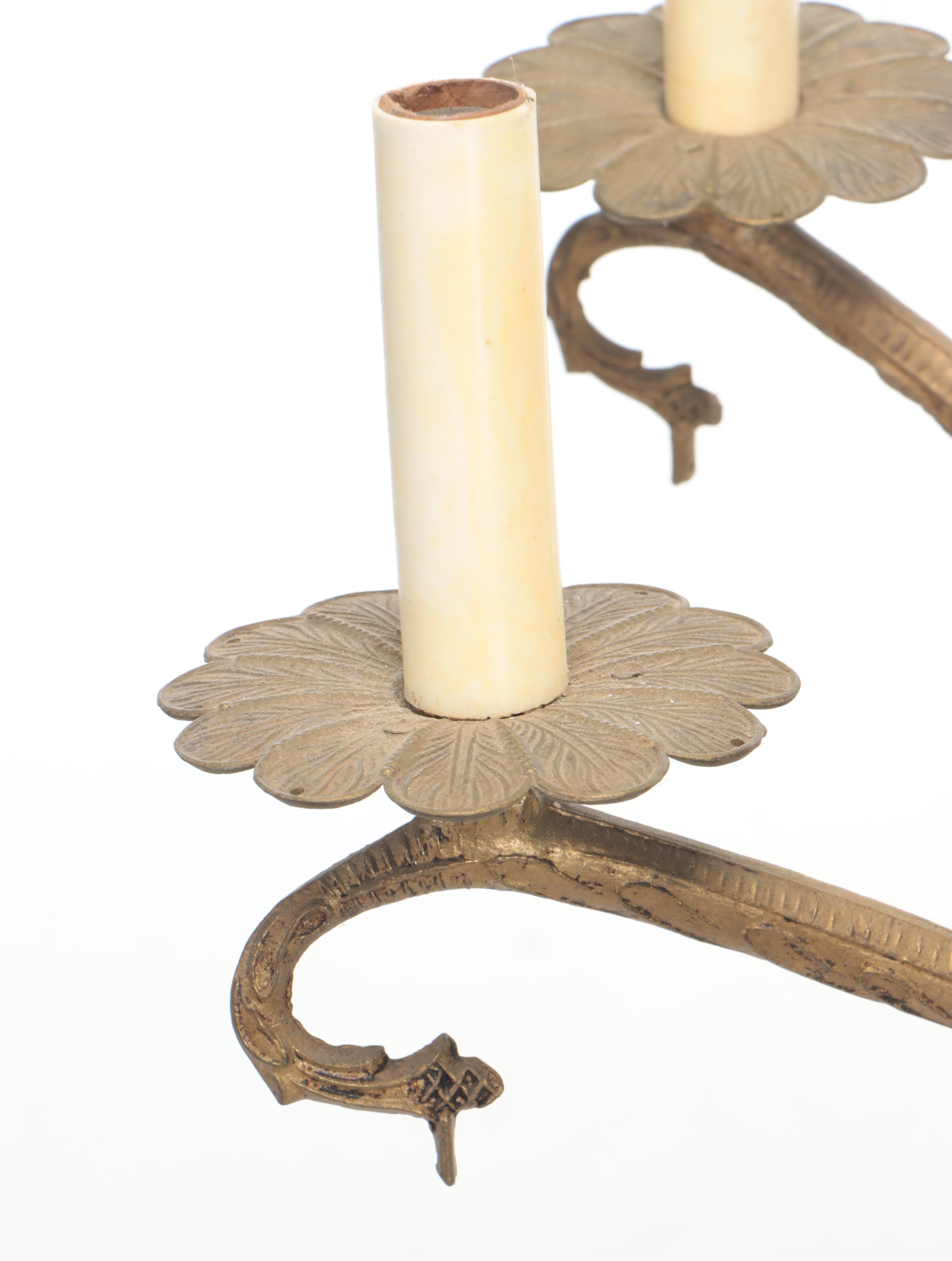 Cast Metal Eight-Arm Chandelier, 20th Century