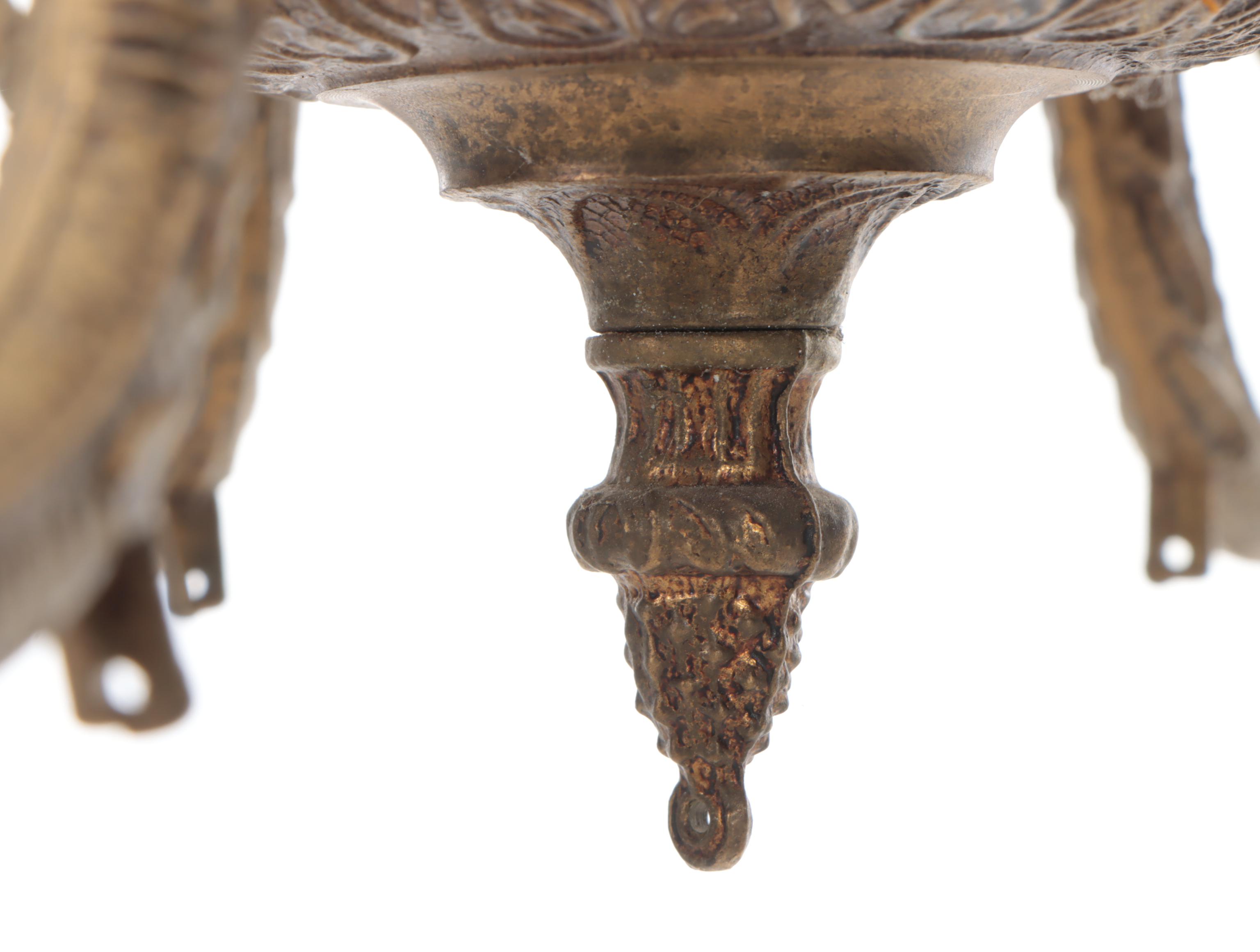 Cast Metal Eight-Arm Chandelier, 20th Century