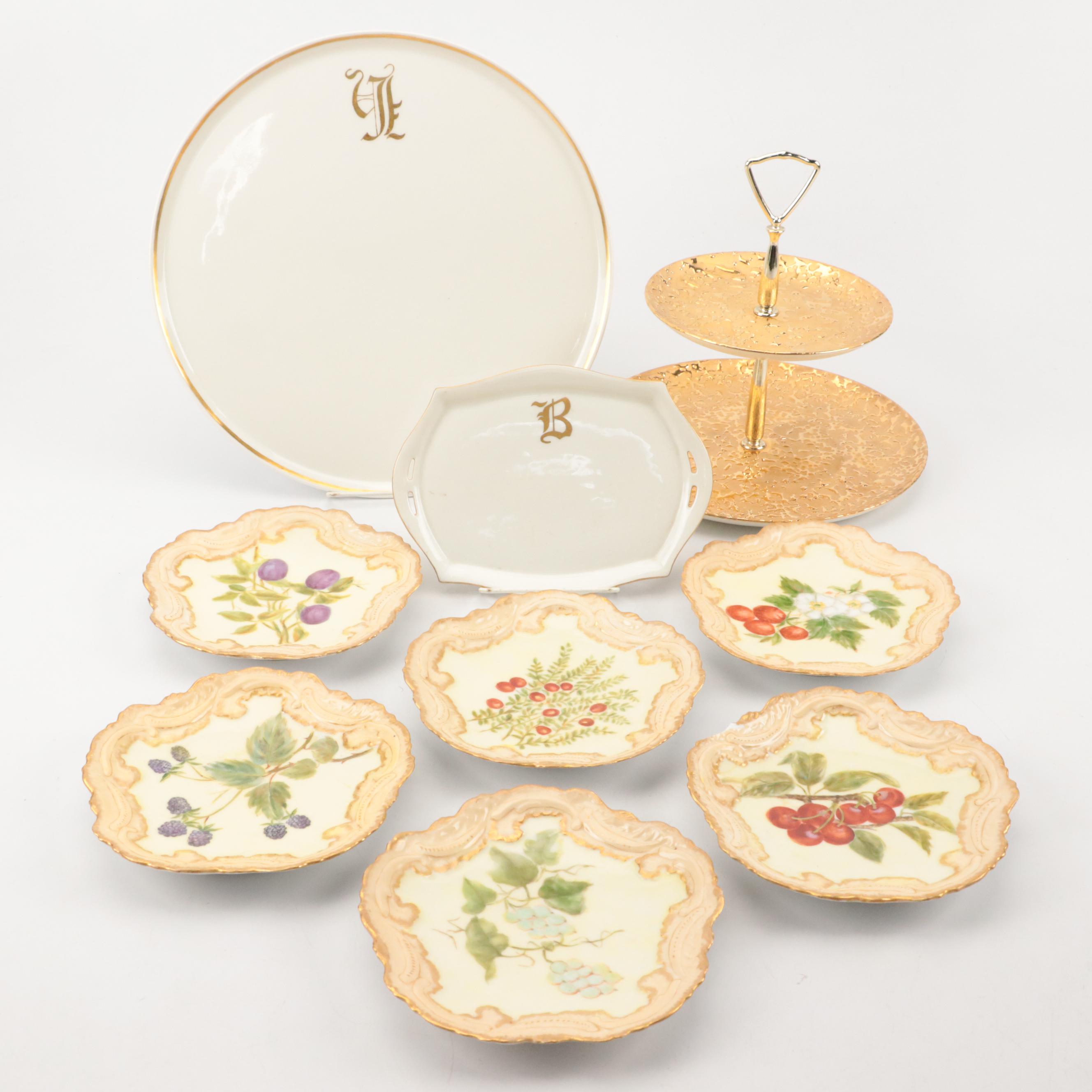 Limoges Hand-Painted Dessert Plates and More