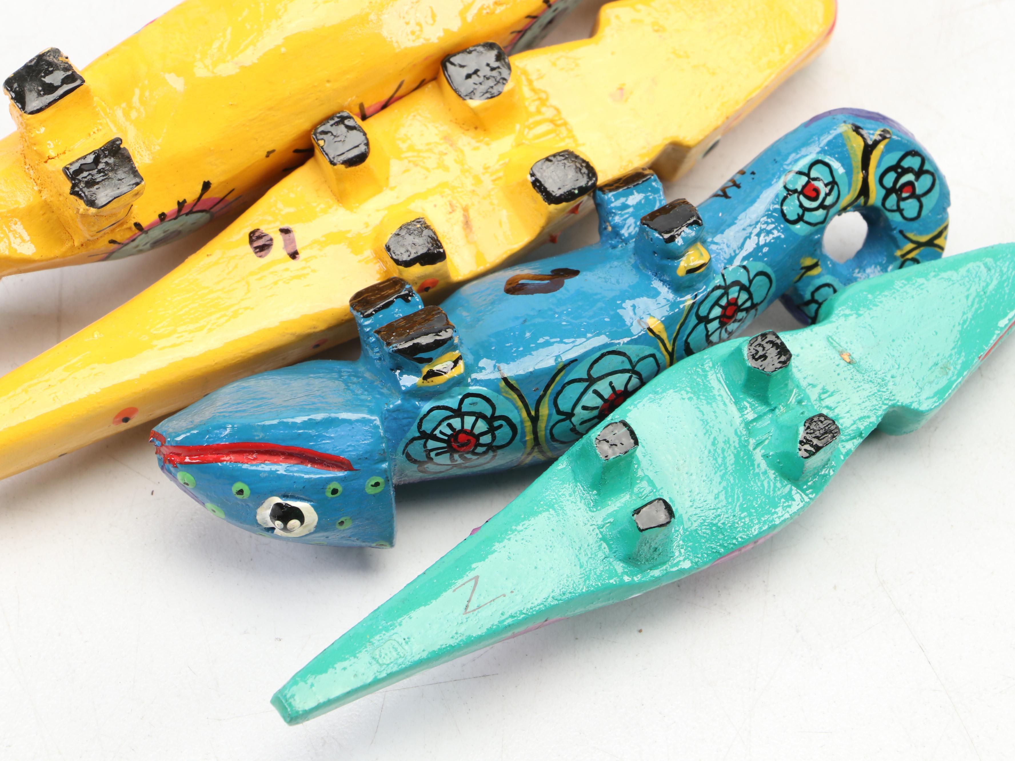 Wooden Folk Art Animal Figurines