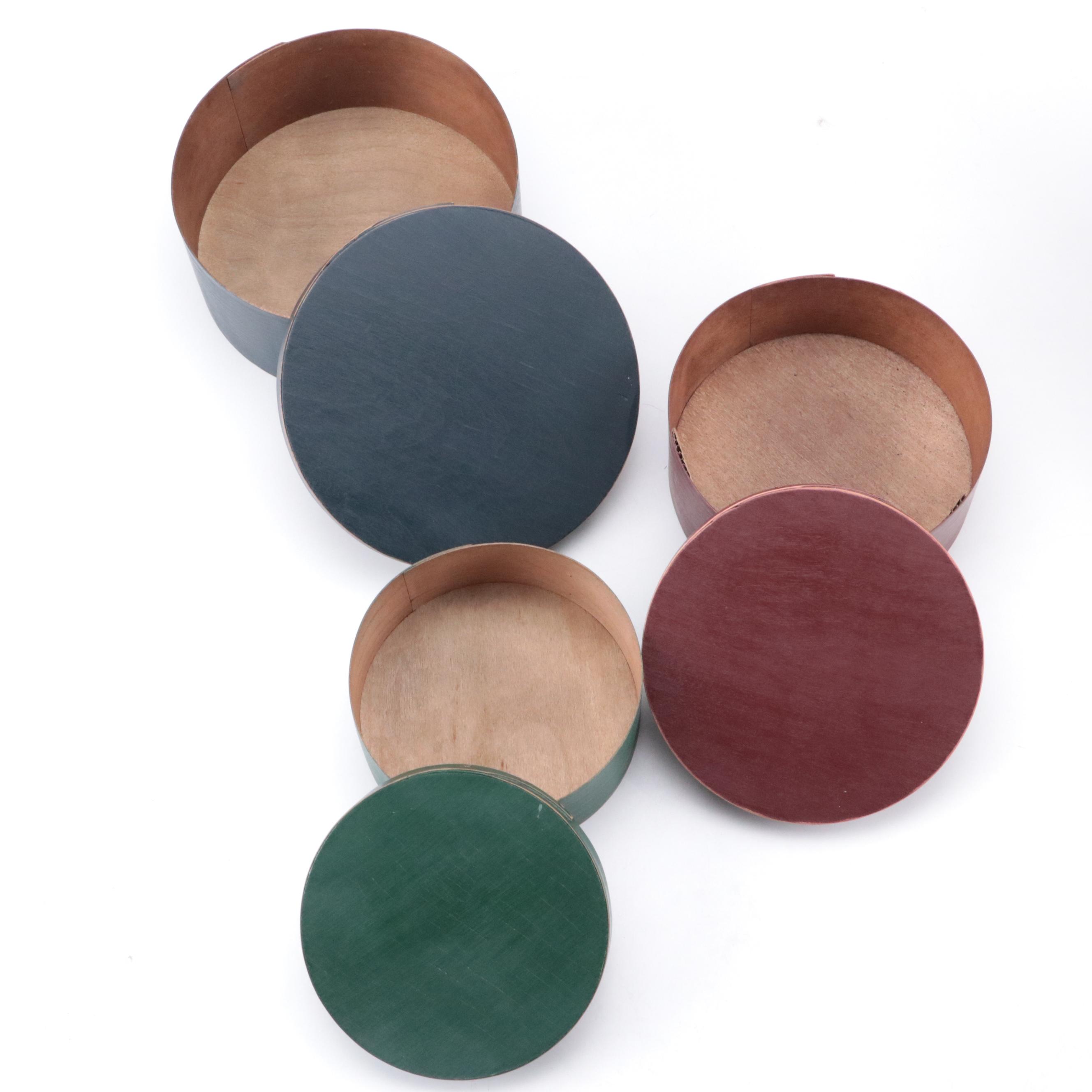 Primitive Style Wooden Wall Hanging Salt Box and Shaker Style Boxes